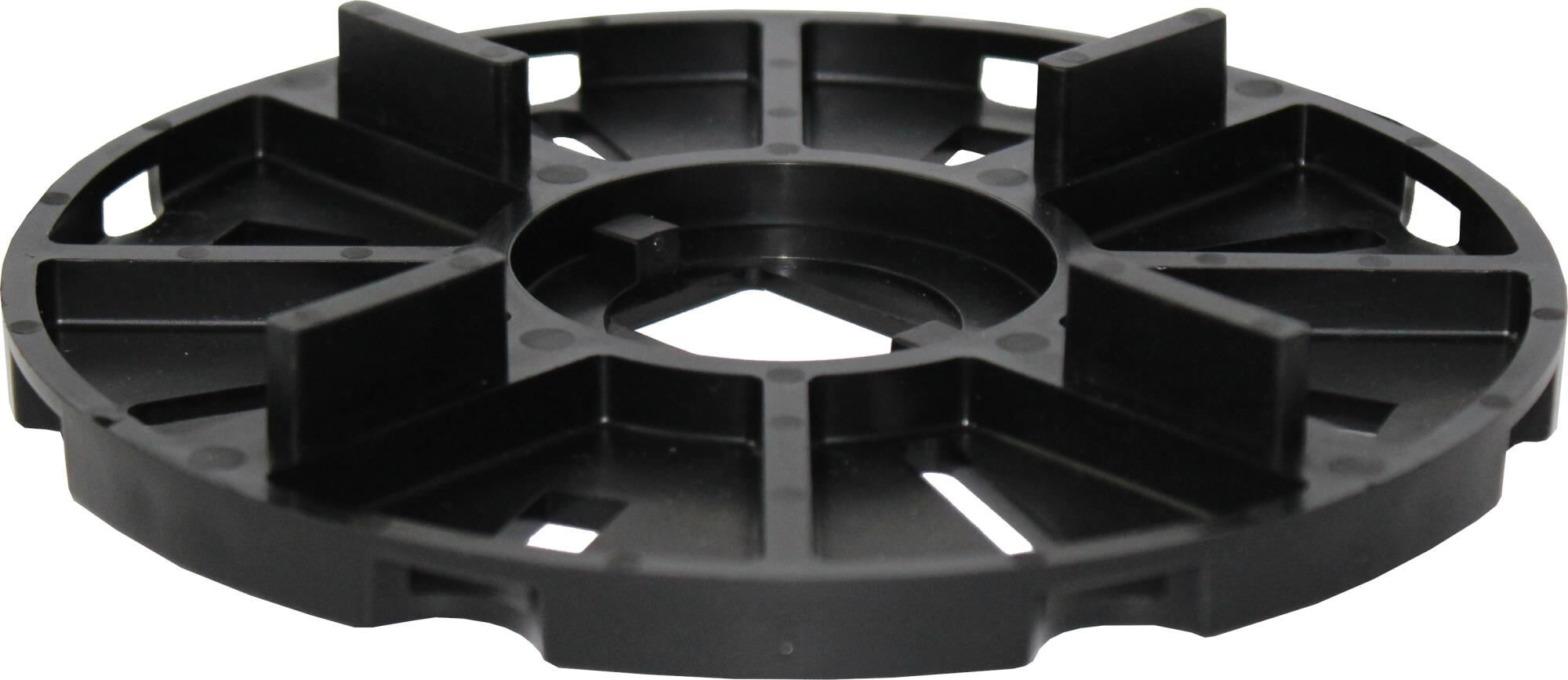 VOLFI-Teller Kunststoff stapelbar VT-U, 10 mm Höhe, 4x10 mm Fuge, ⌀140 mm, 4 Stege (40 Stk.)