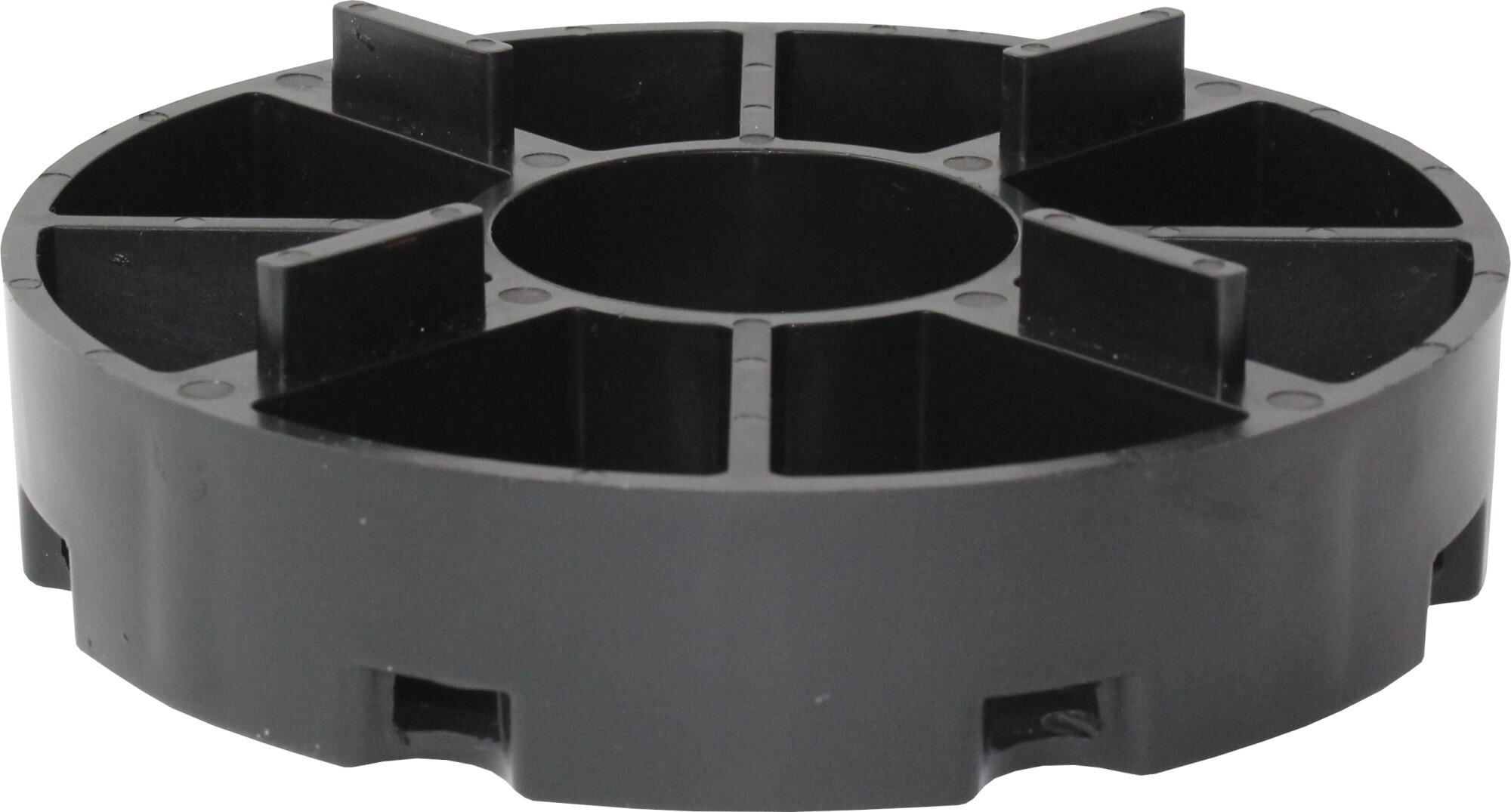 VOLFI-Teller Kunststoff stapelbar VT-U, 30 mm Höhe, 4x10 mm Fuge, ⌀140 mm, 4 Stege (24 Stk.)