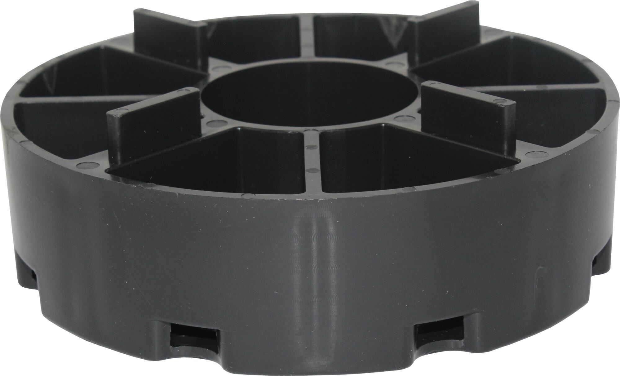 VOLFI-Teller Kunststoff stapelbar VT-U, 40 mm Höhe, 4x10 mm Fuge, ⌀140 mm, 4 Stege (14 Stk.)