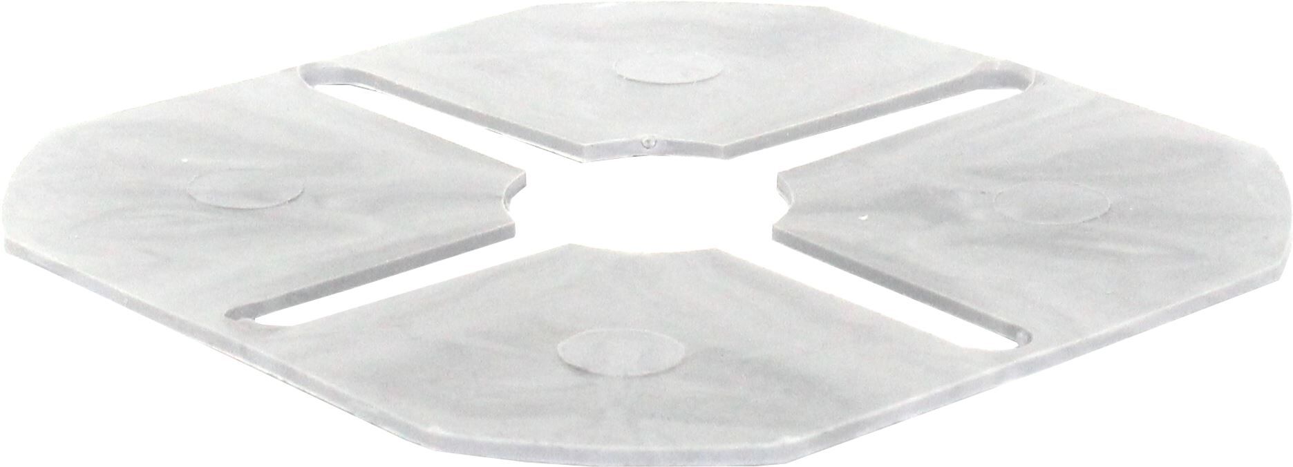 VOLFI Ausgleichscheibe gummiert GK-UA, 2 mm Höhe, ⌀95 mm, Weiß (100 Stk.)