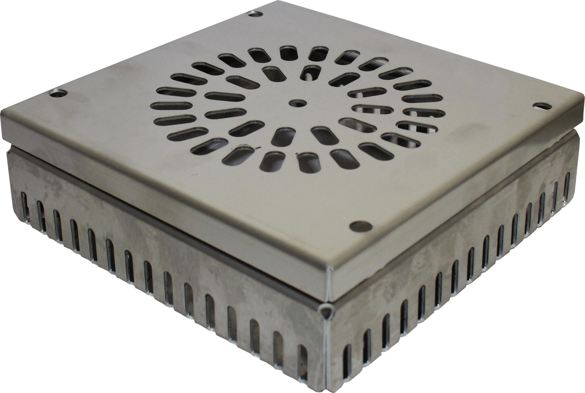VOLFI Alu-Draingully 2tlg. GU-AV, 400x400x2 mm, 60-90 mm verstellbar