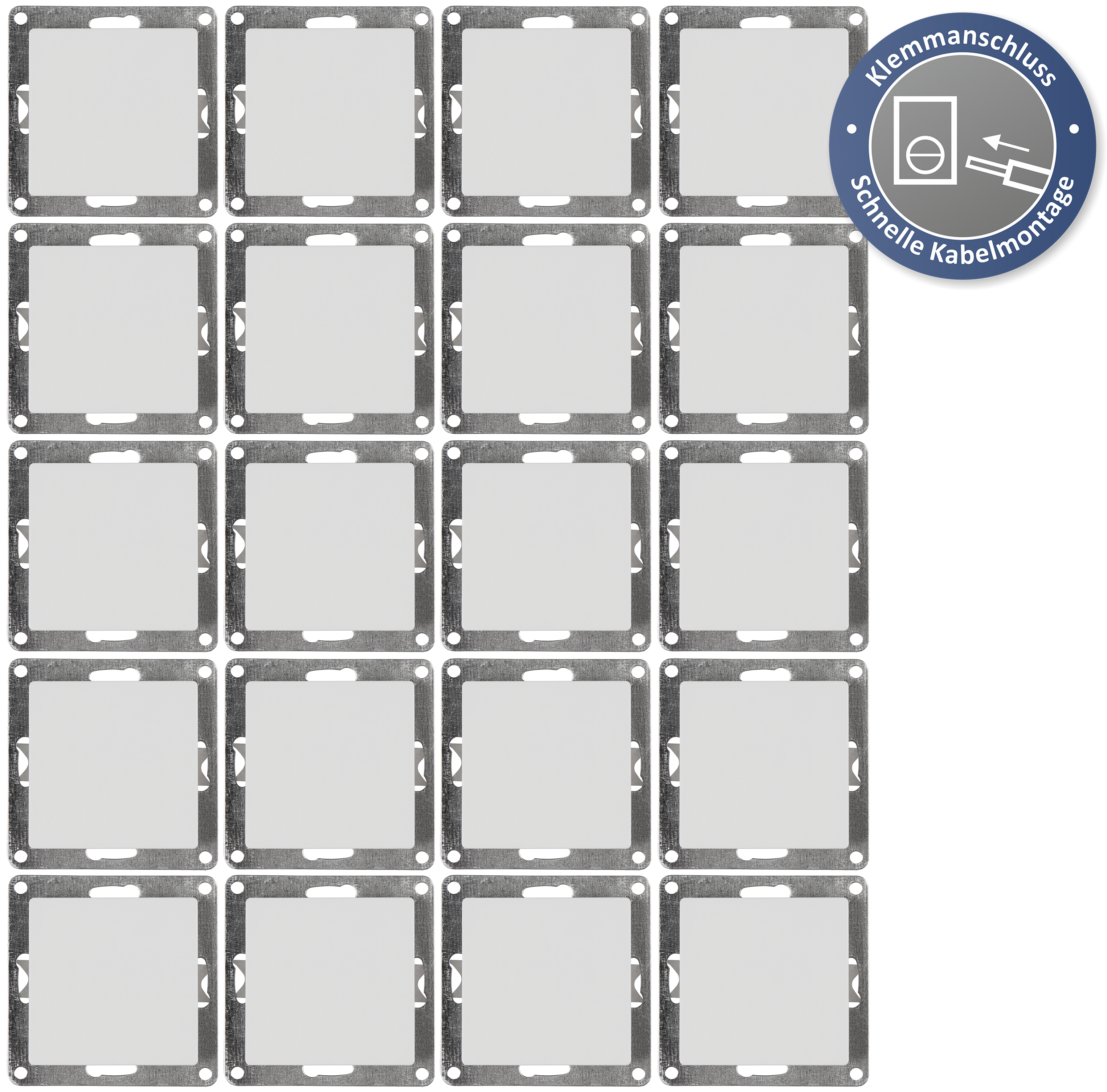 Wechselschalter McPower ''Cup'' 250V~/10A, UP, Klemmanschluss, weiß, 20er-Pack