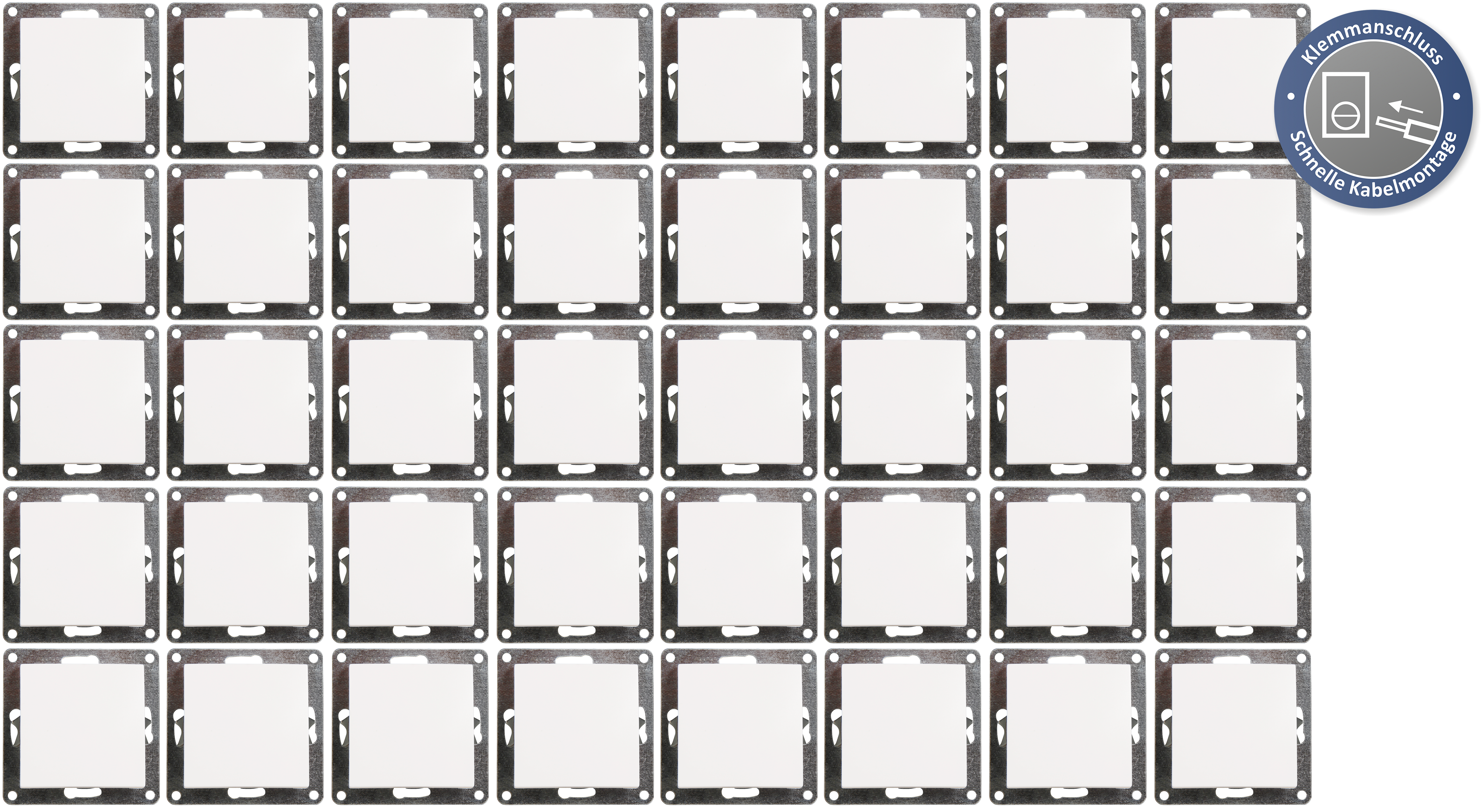Wechselschalter McPower ''Flair'', 250V~/10A, UP, Klemmanschluss, weiß, 40er-Pack