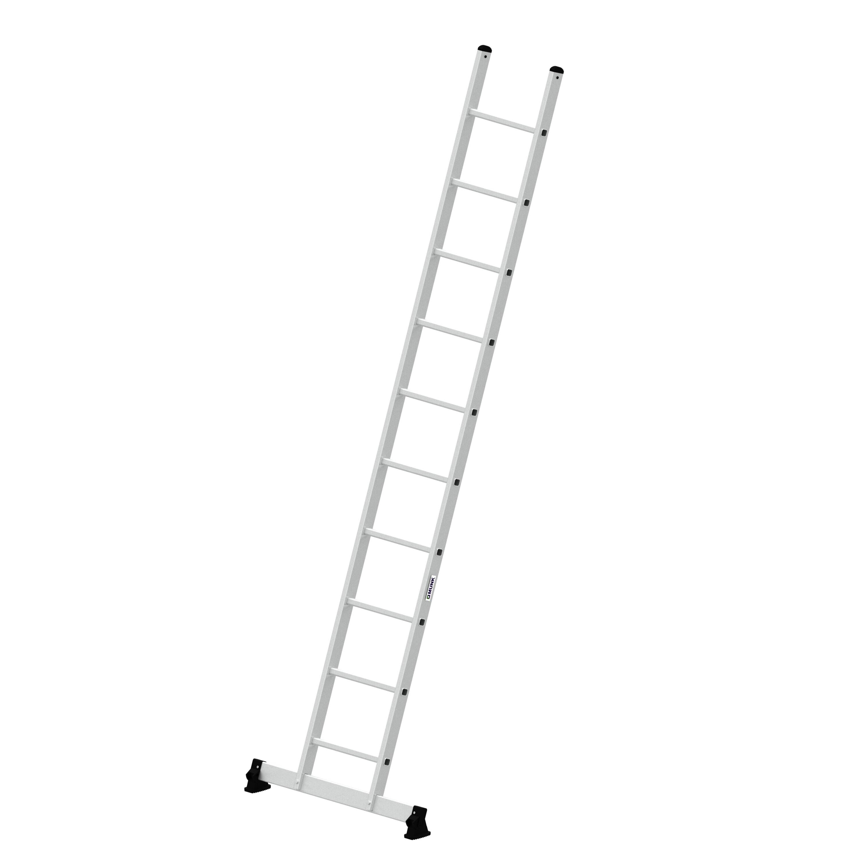 Sprossen-Anlegeleiter mit nivello®-Traverse 10 Sprossen