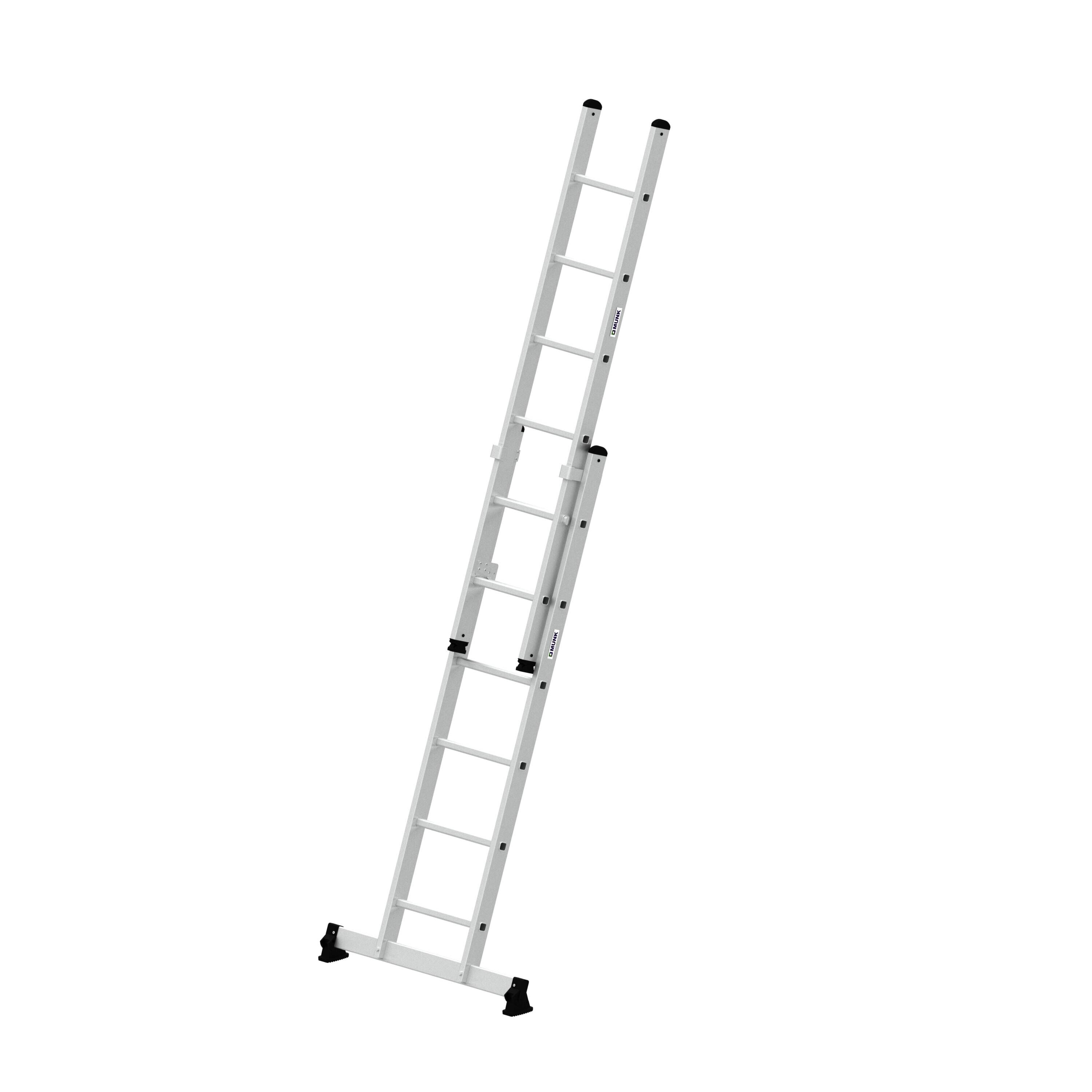 Sprossen-Schiebeleiter 2-teilig mit nivello®-Traverse 2x6 Sprossen