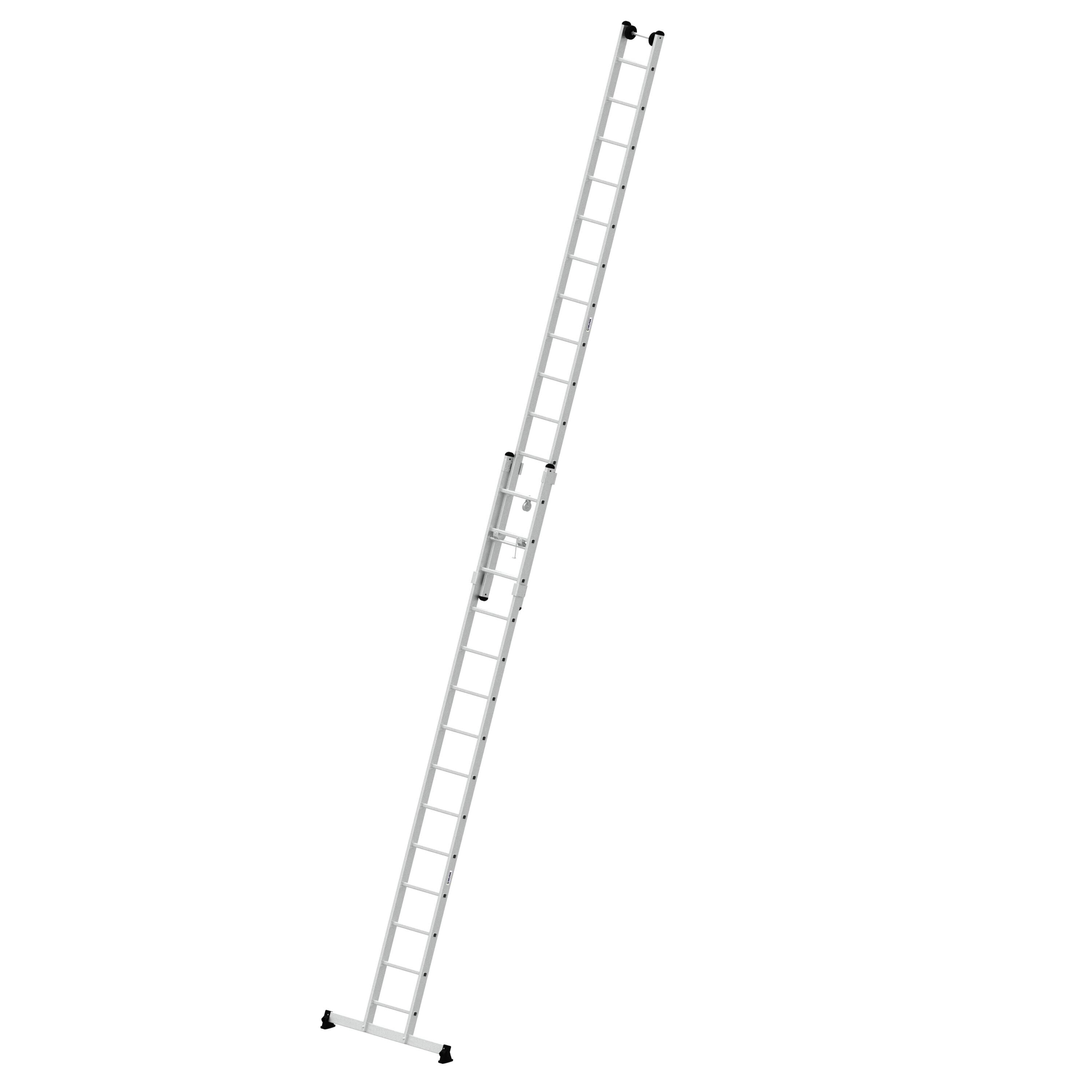Sprossen-Seilzugleiter 2-teilig mit nivello®-Traverse 2x14 Sprossen