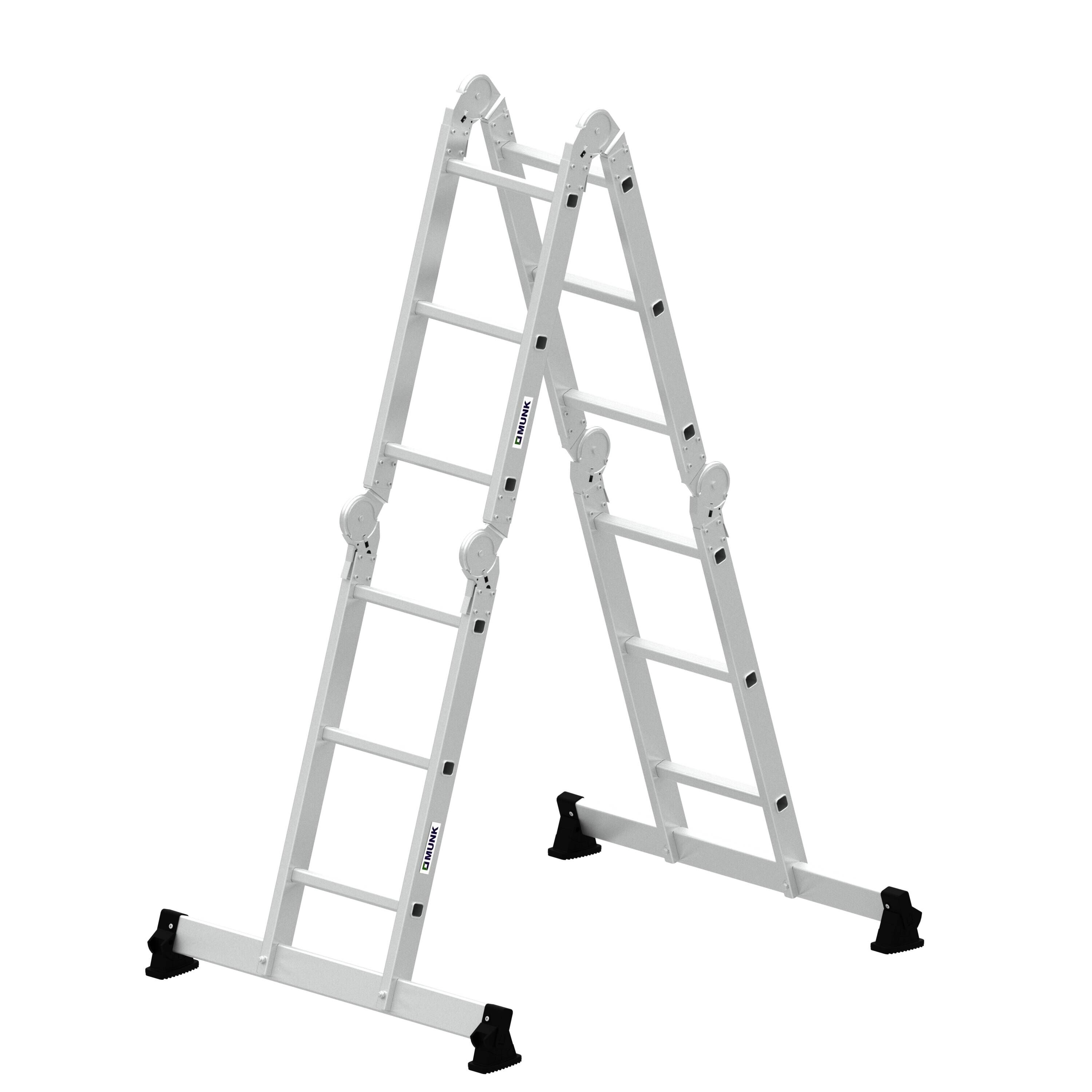 Vielzweckleiter 4-teilig mit nivello®-Traverse 4x3 Sprossen