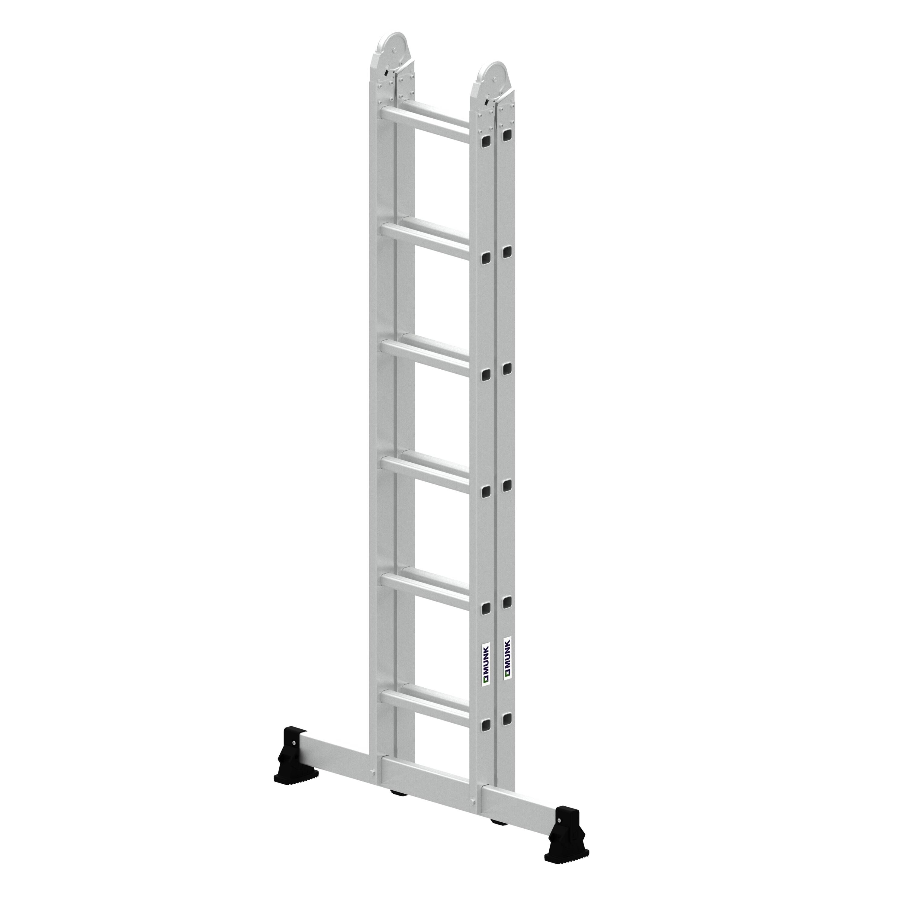Klappleiter 2-teilig mit nivello®-Traverse 2x6 Sprossen