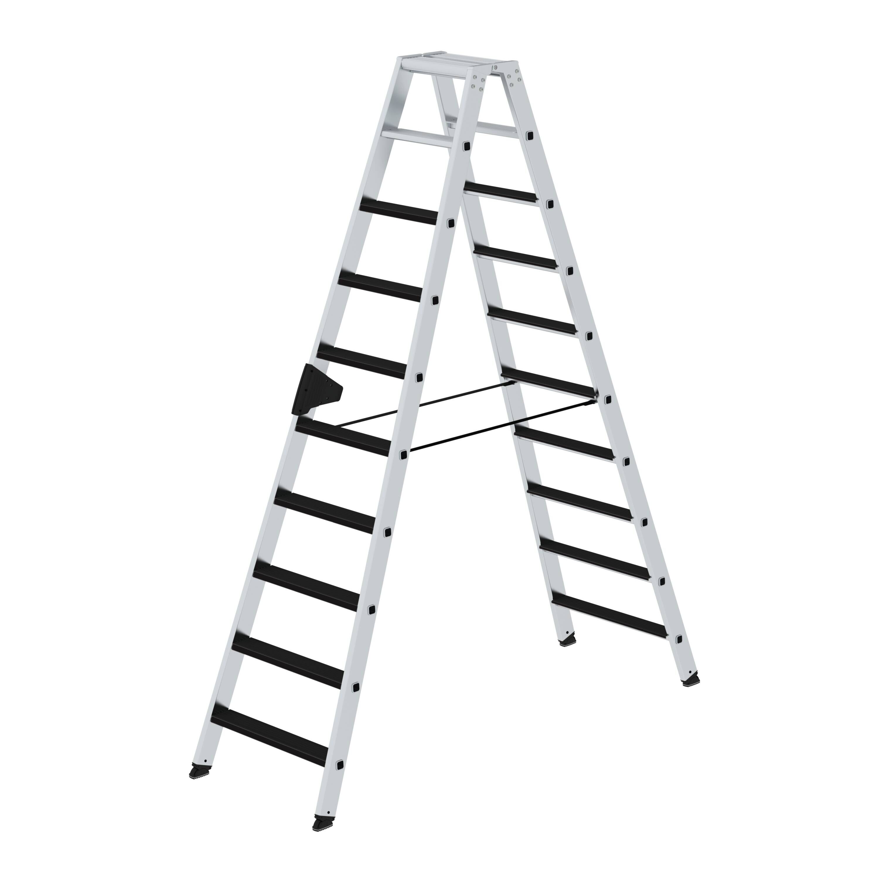 Stufen-Stehleiter beidseitig begehbar mit clip-step 2x10 Stufen