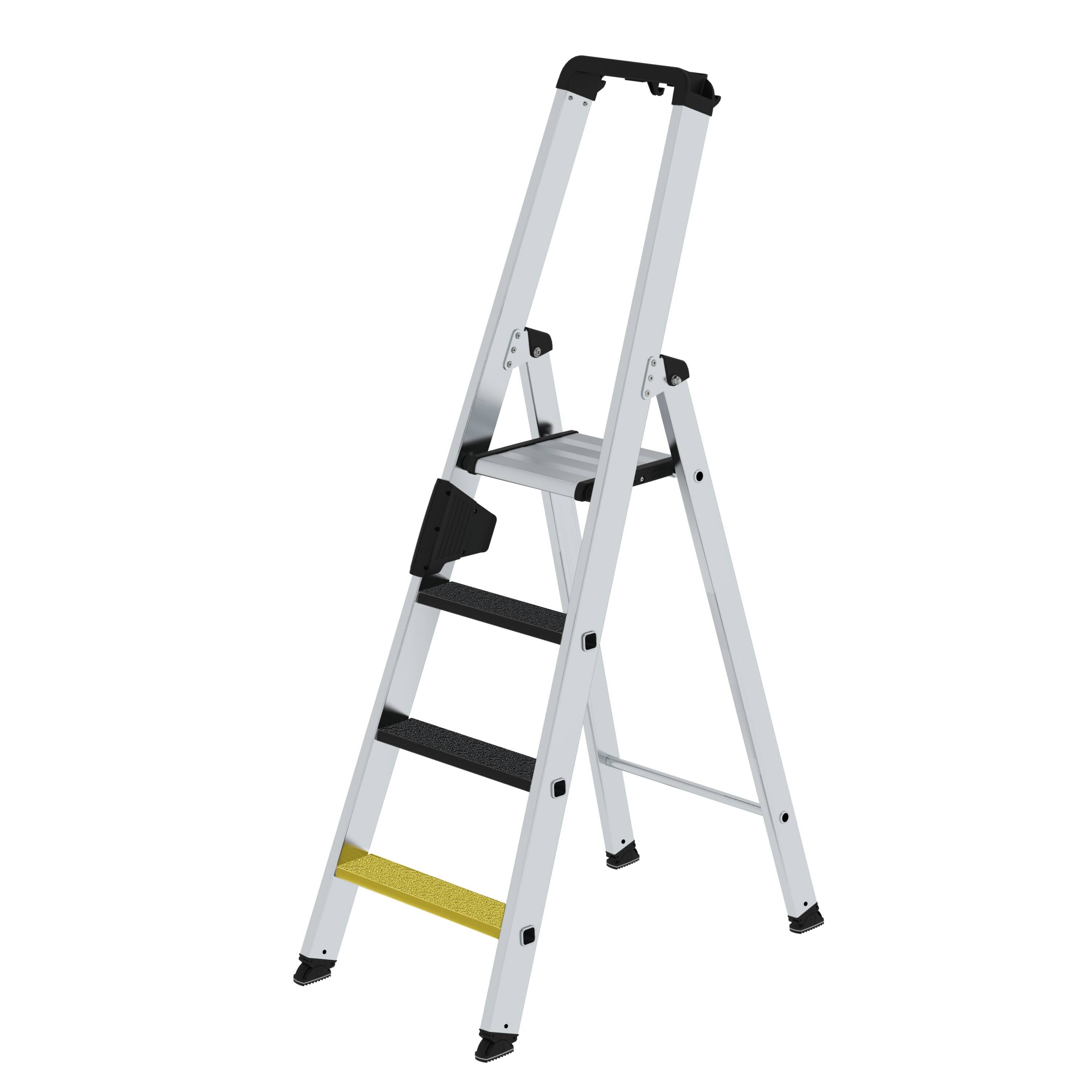 Stufen-Stehleiter einseitig begehbar mit clip-step R13 4 Stufen