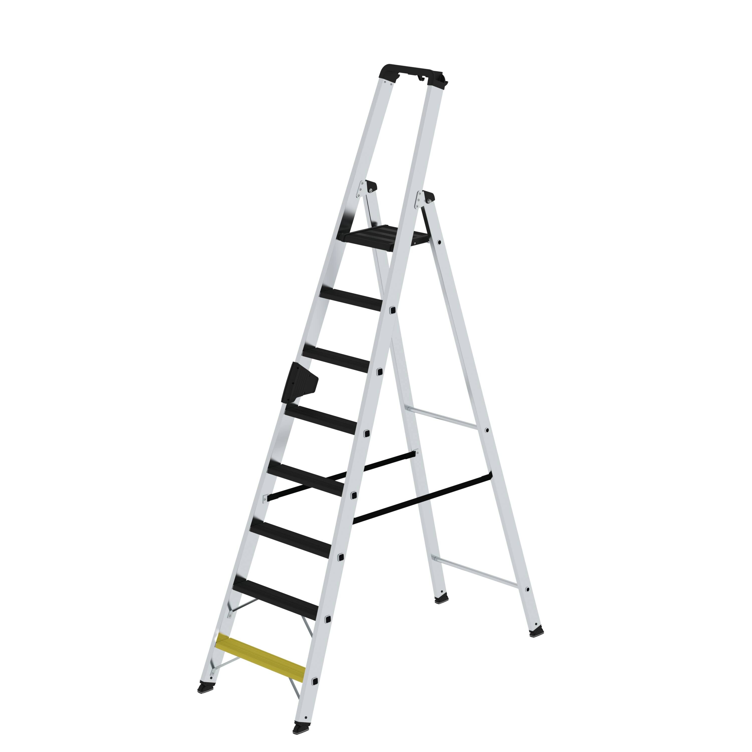 Stufen-Stehleiter 250 kg einseitig begehbar mit clip-step R13 8 Stufen