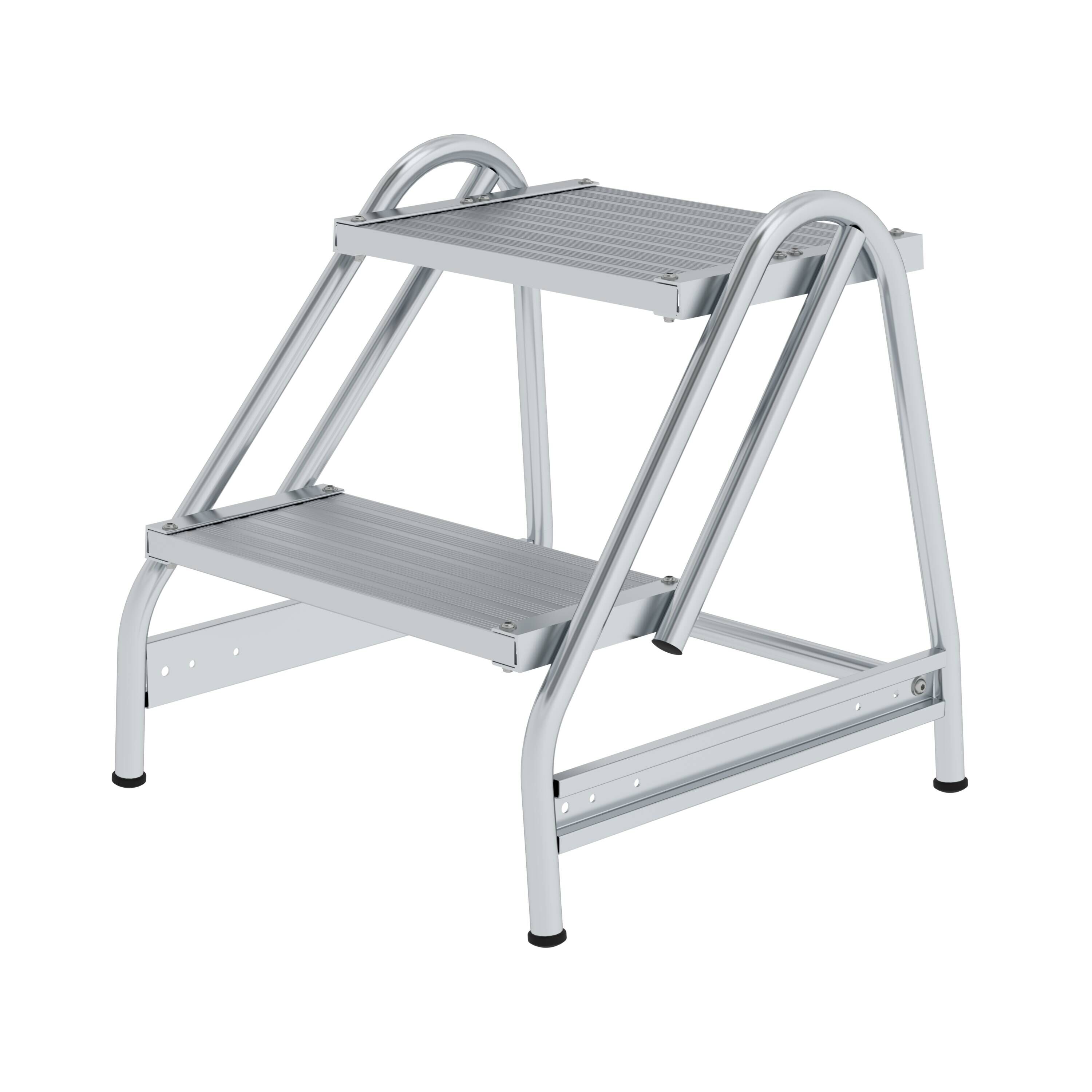 Arbeitspodest einseitig begehbar Aluminium geriffelt