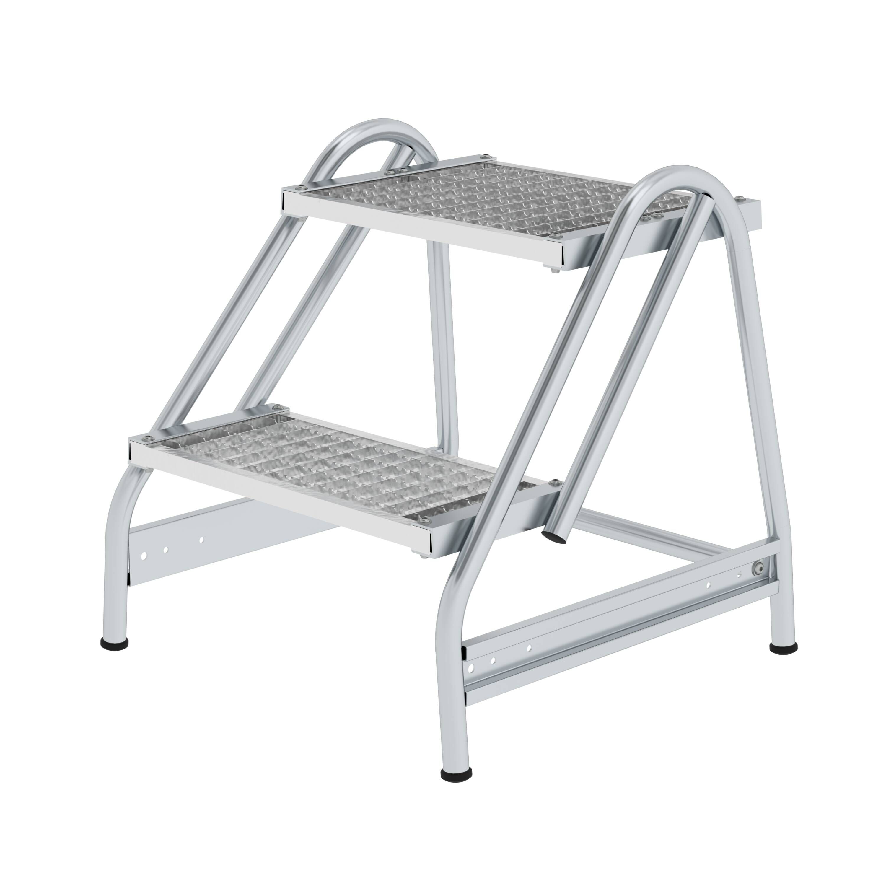 Arbeitspodest einseitig begehbar Stahl-Gitterrost