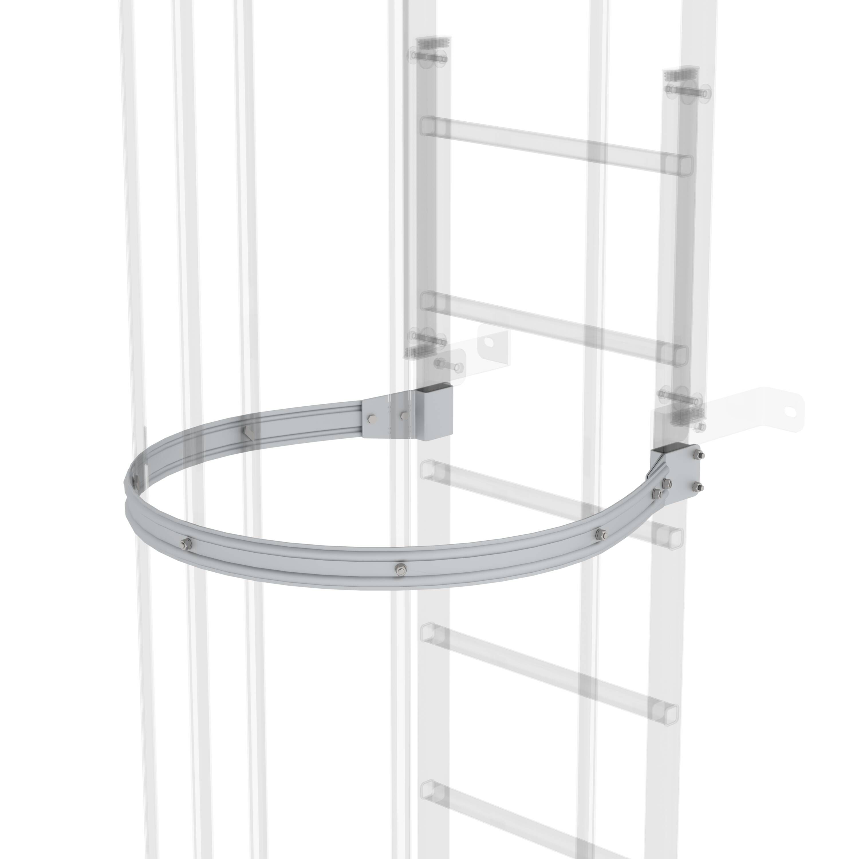 Rückenschutzbügel Ø 700 mm mit Montagesatz Aluminium eloxiert