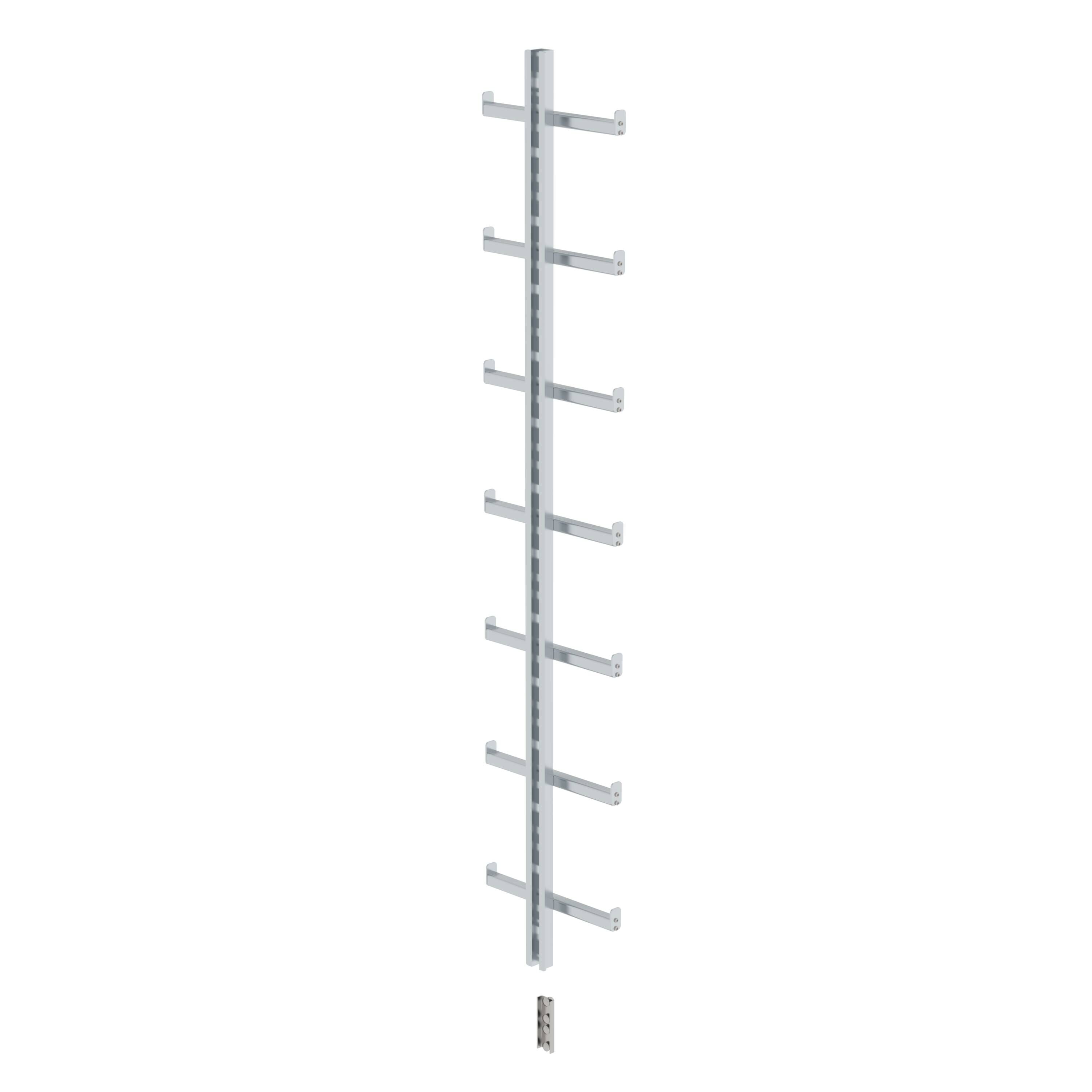 Einholmleiter Aluminium 1,96m