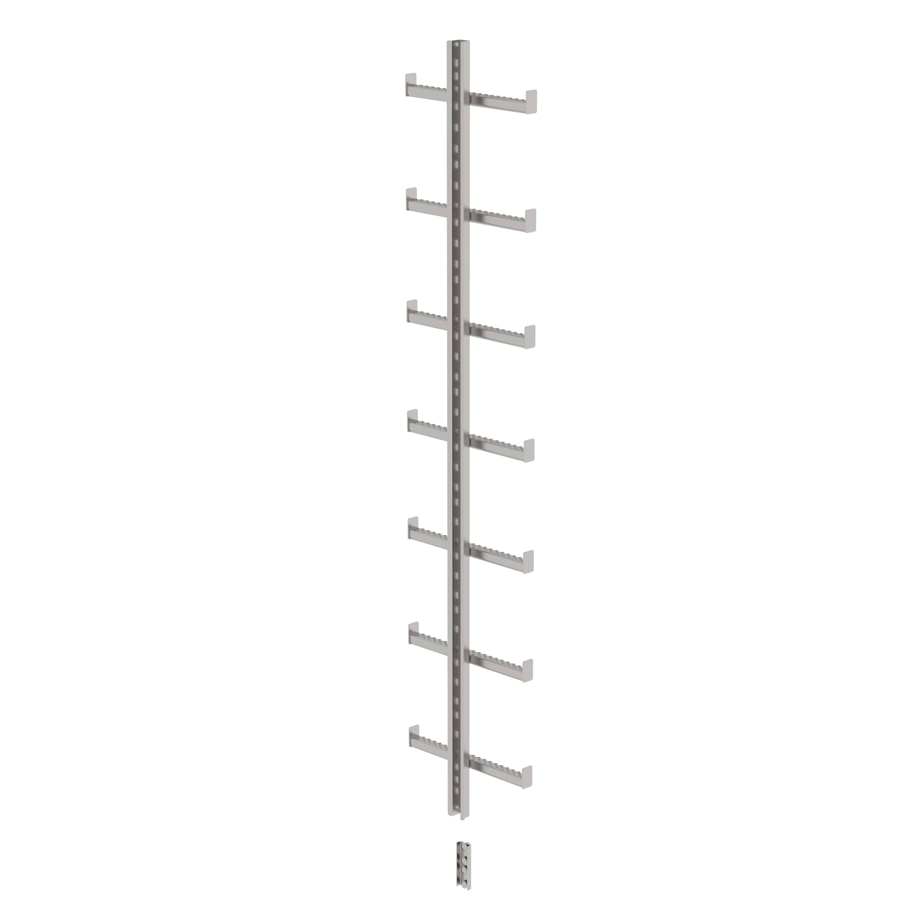 Einholmleiter Edelstahl V4A (1.4571) 1,96m