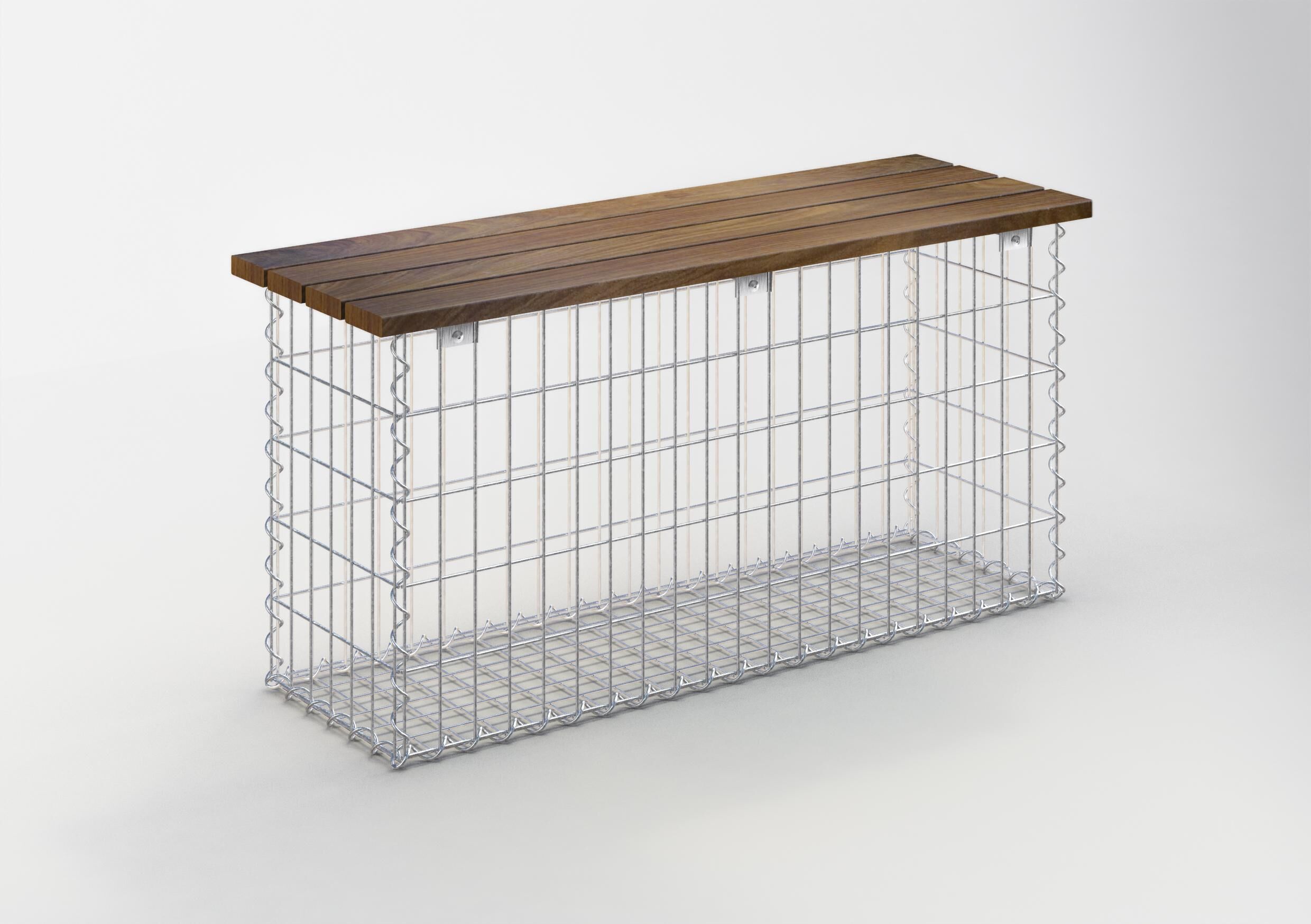 GAB0125161707317125bobbie Gartenbank Spiralgabione CUMARU MW 5 x 10 cm 105 x 50 x 30 cm -3