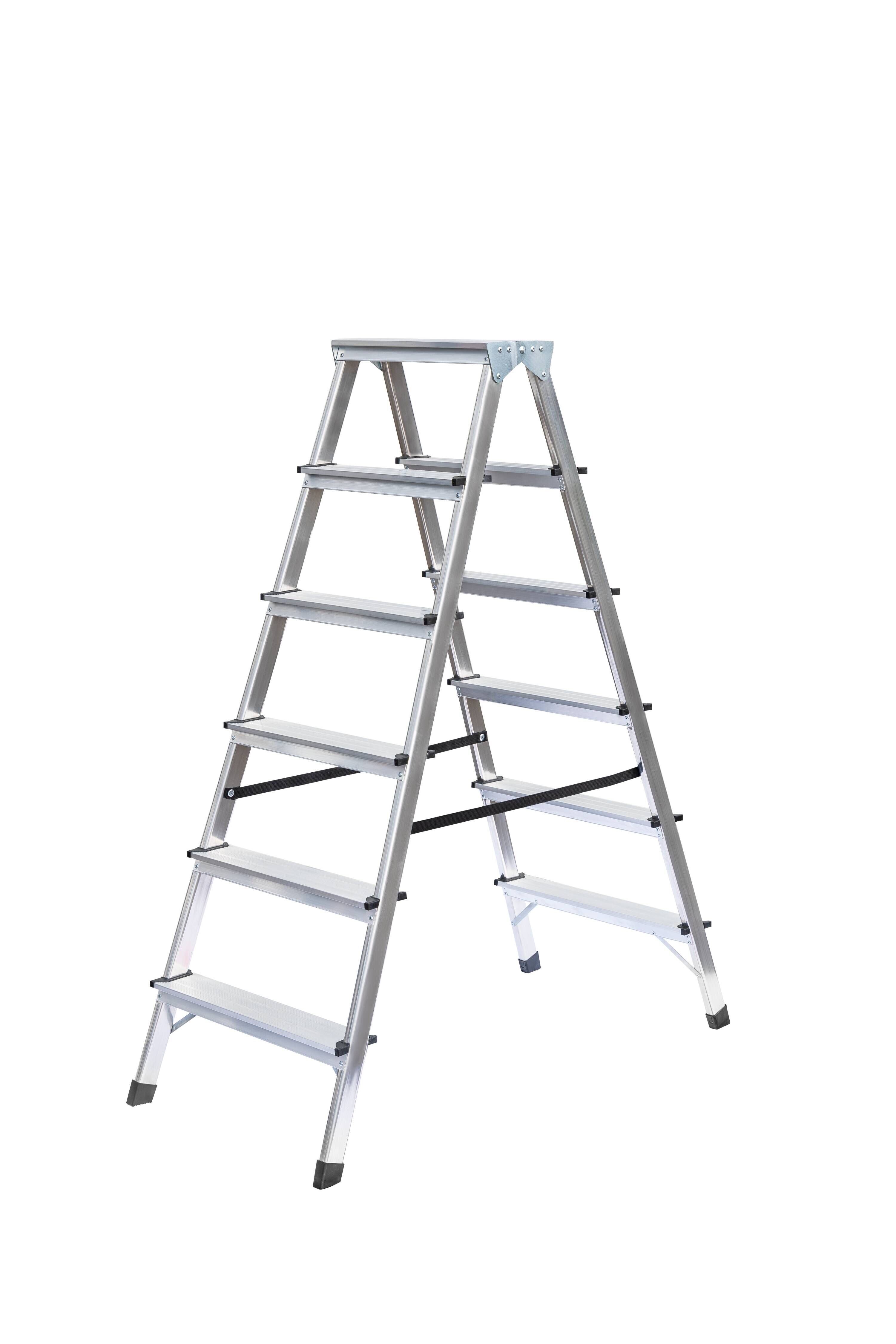 Haushaltsleiter beidseitig begehbar 2x6 Stufen