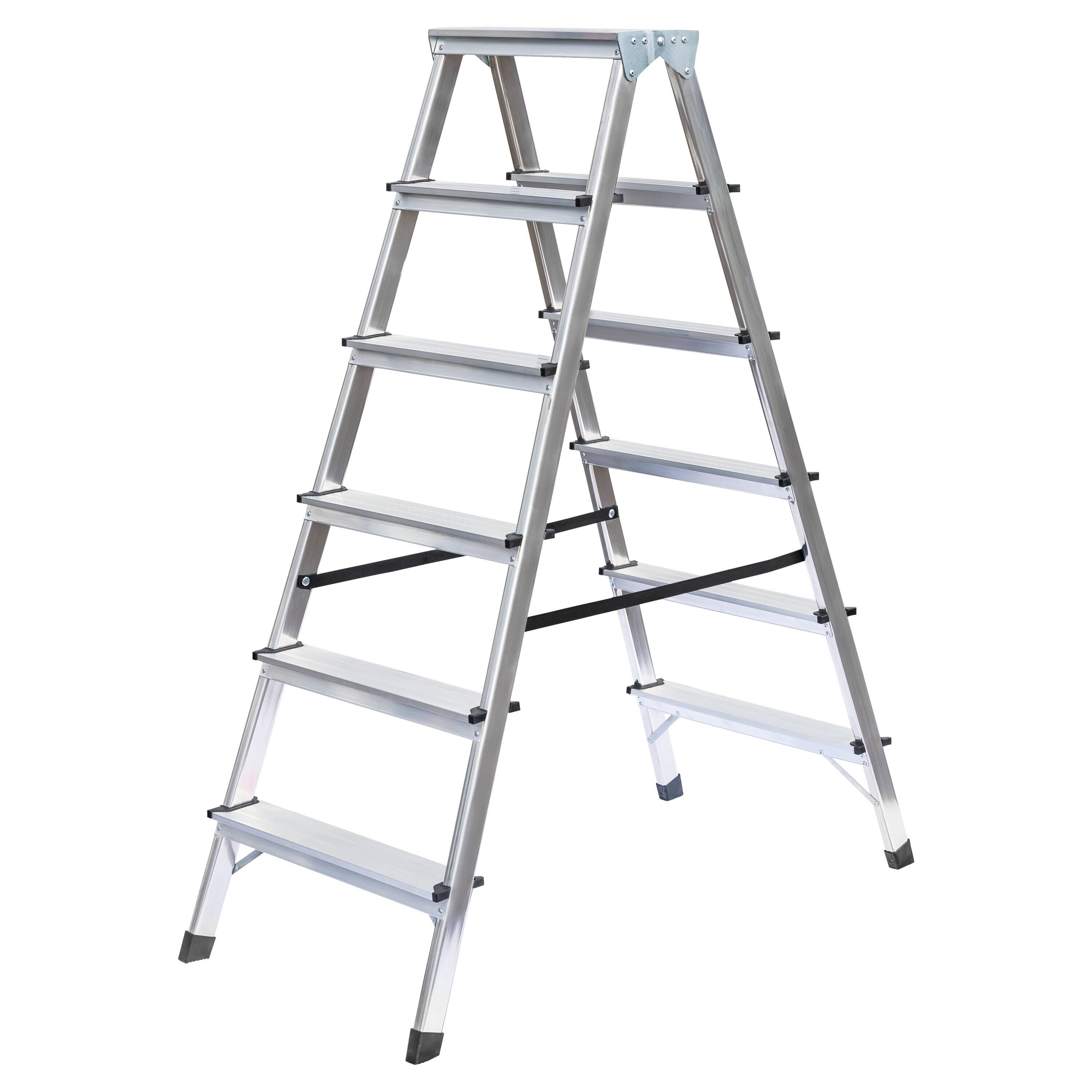 Haushaltsleiter beidseitig begehbar 2x6 Stufen