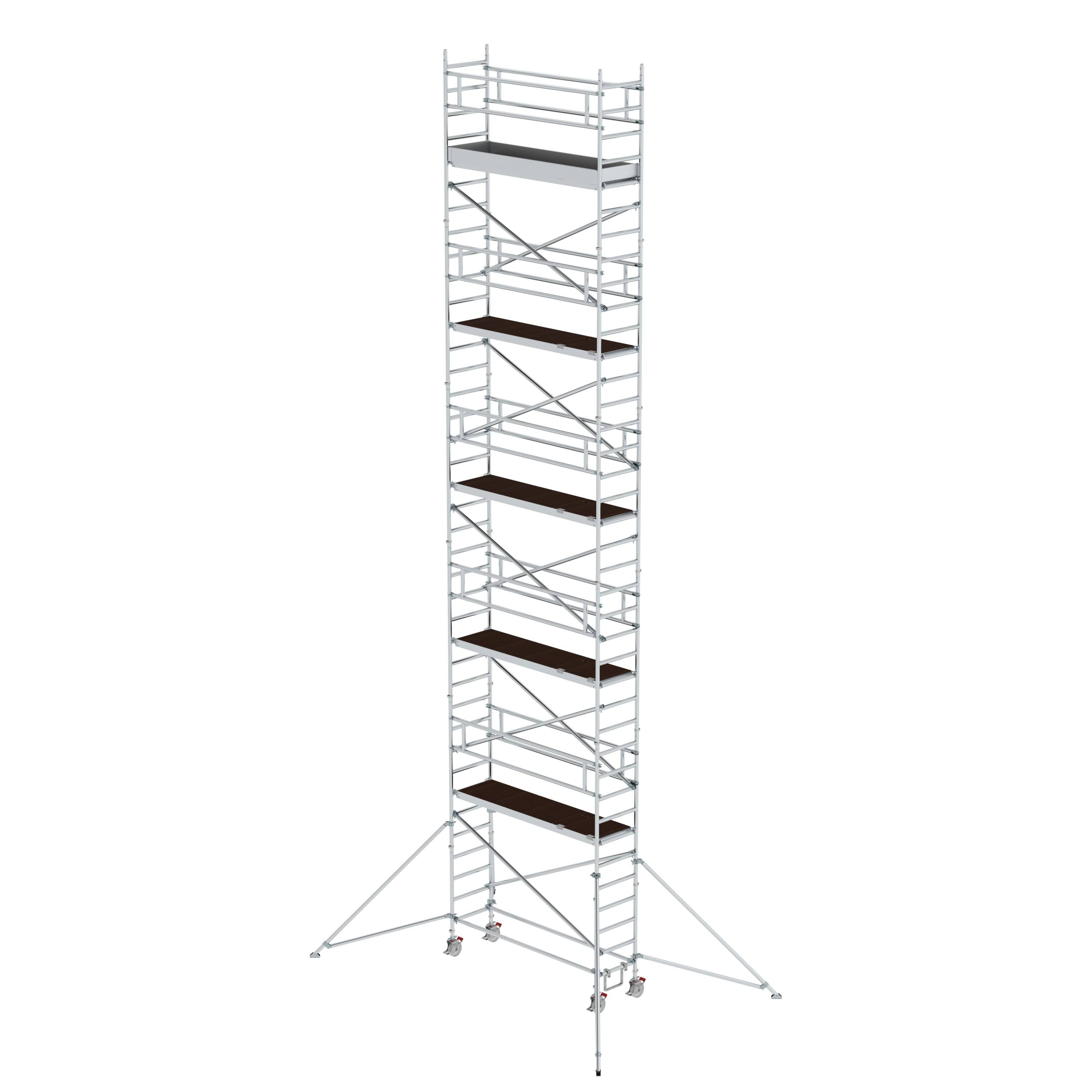 MUNK1550461775761115bobbie Rollgerüst 0,75 x 2,45 m mit Ausleger Plattformhöhe 10,35 m
