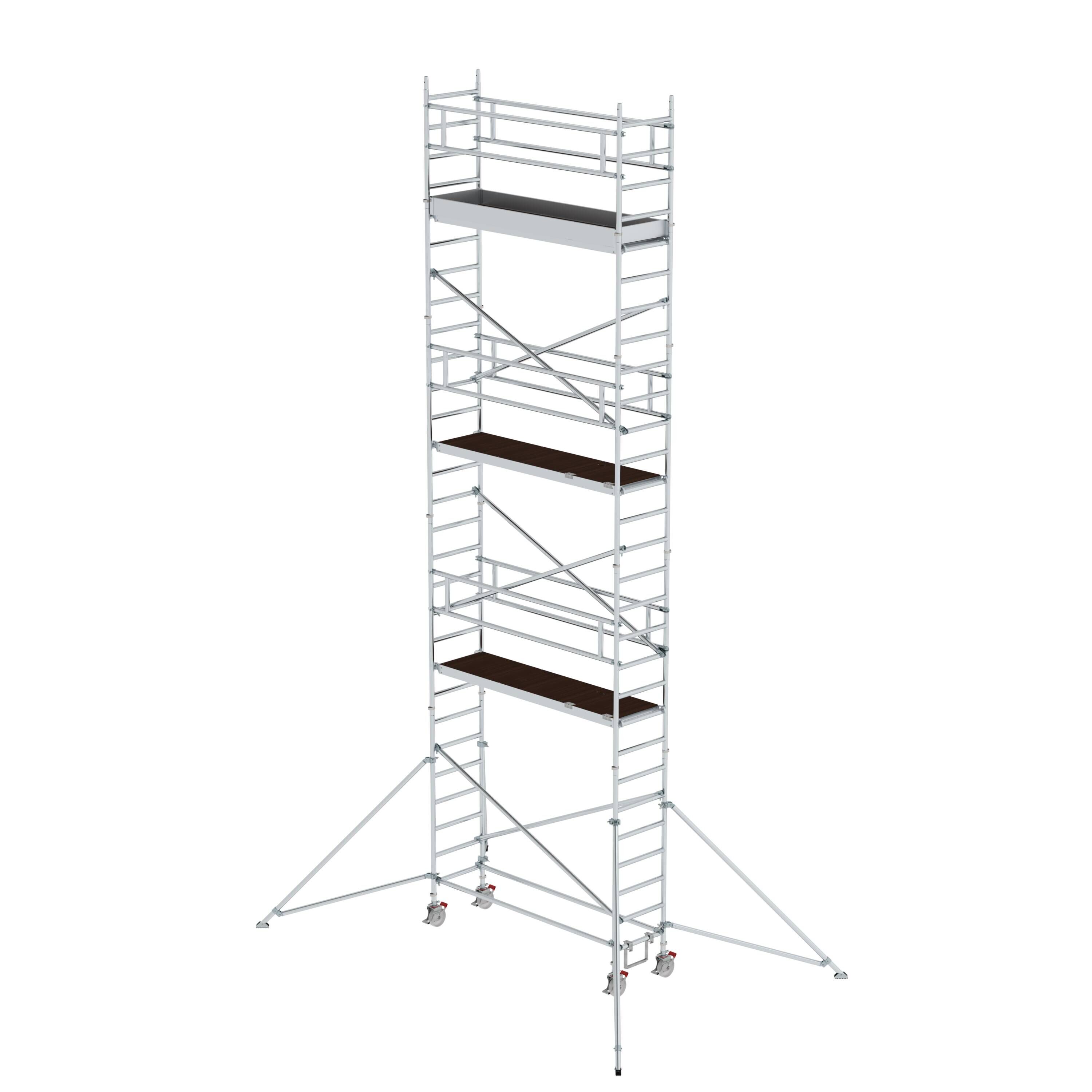 MUNK1557461775761117bobbie Rollgerüst 0,75 x 2,45 m mit Ausleger Plattformhöhe 7,35 m
