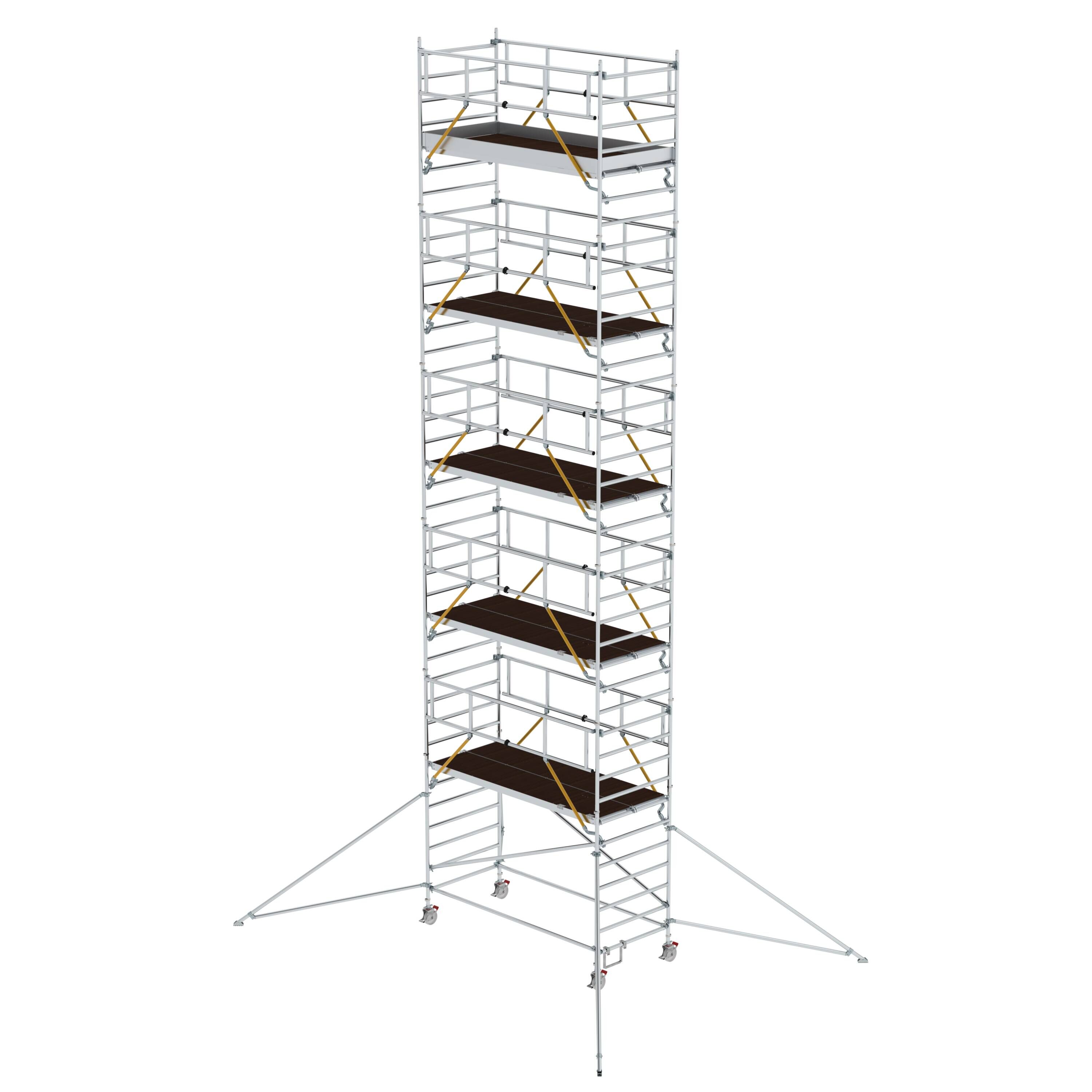 MUNK1690391775761150bobbie Rollgerüst SG 1,35 x 3,0 m mit Ausleger & Doppel-Plattform Plattformhöhe 10,35 m