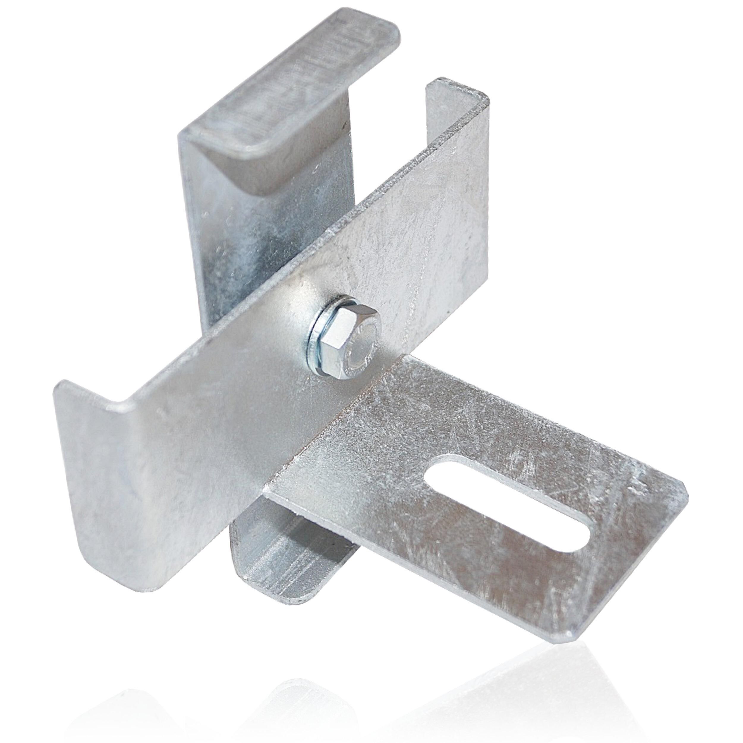 Klammer mit Zaunhalter Maschenweite 10 x 10 cm, verzinkt