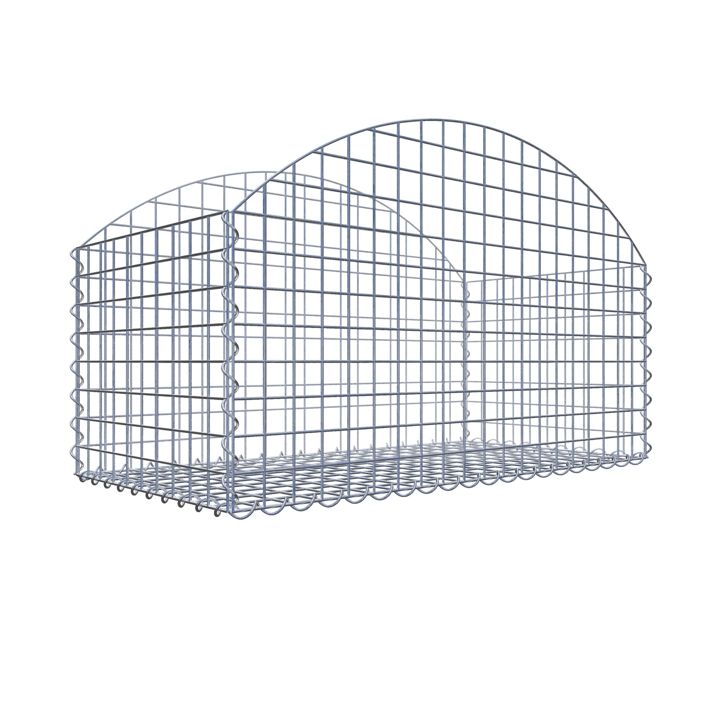 Gabione mit Oberbogen 100 cm x 60 cm x 50 cm (L x H x T)