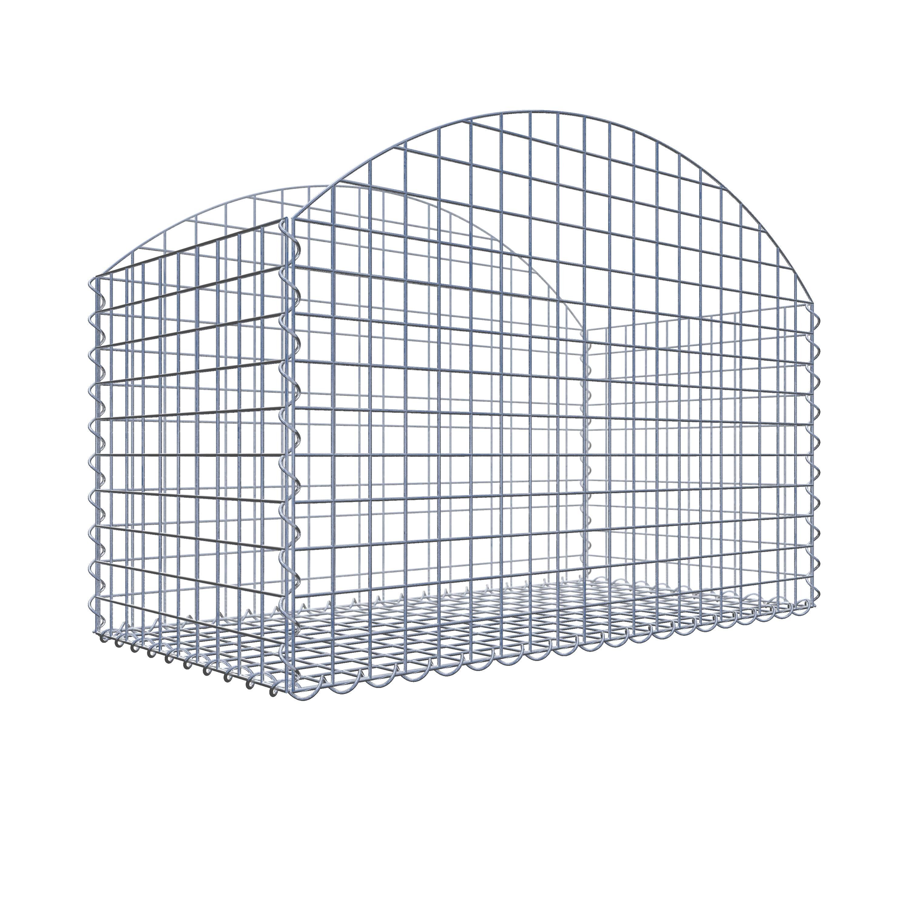 Gabione mit Oberbogen 100 cm x 70 cm x 50 cm (L x H x T)