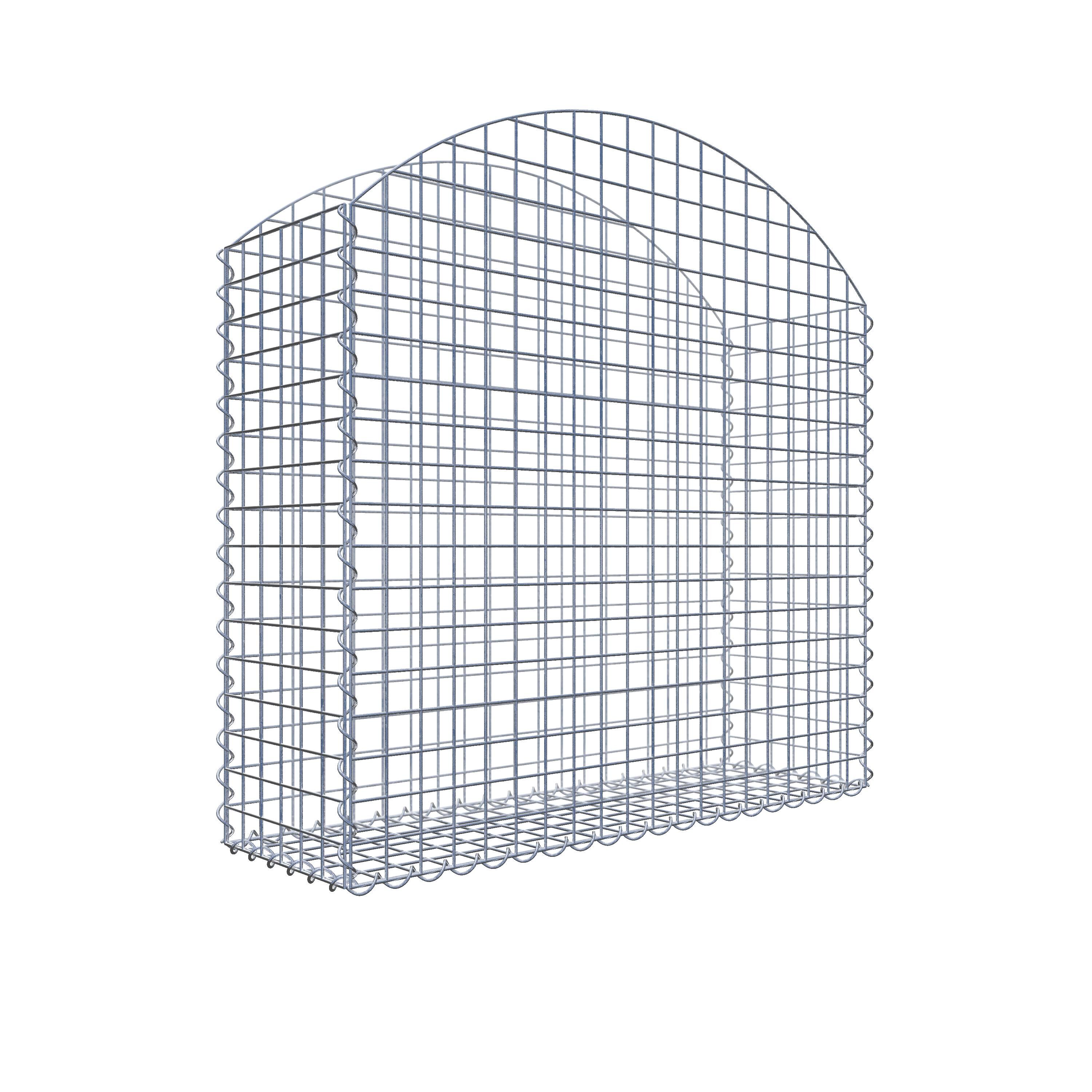 Gabione mit Oberbogen 100 cm x 100 cm x 30 cm (L x H x T)