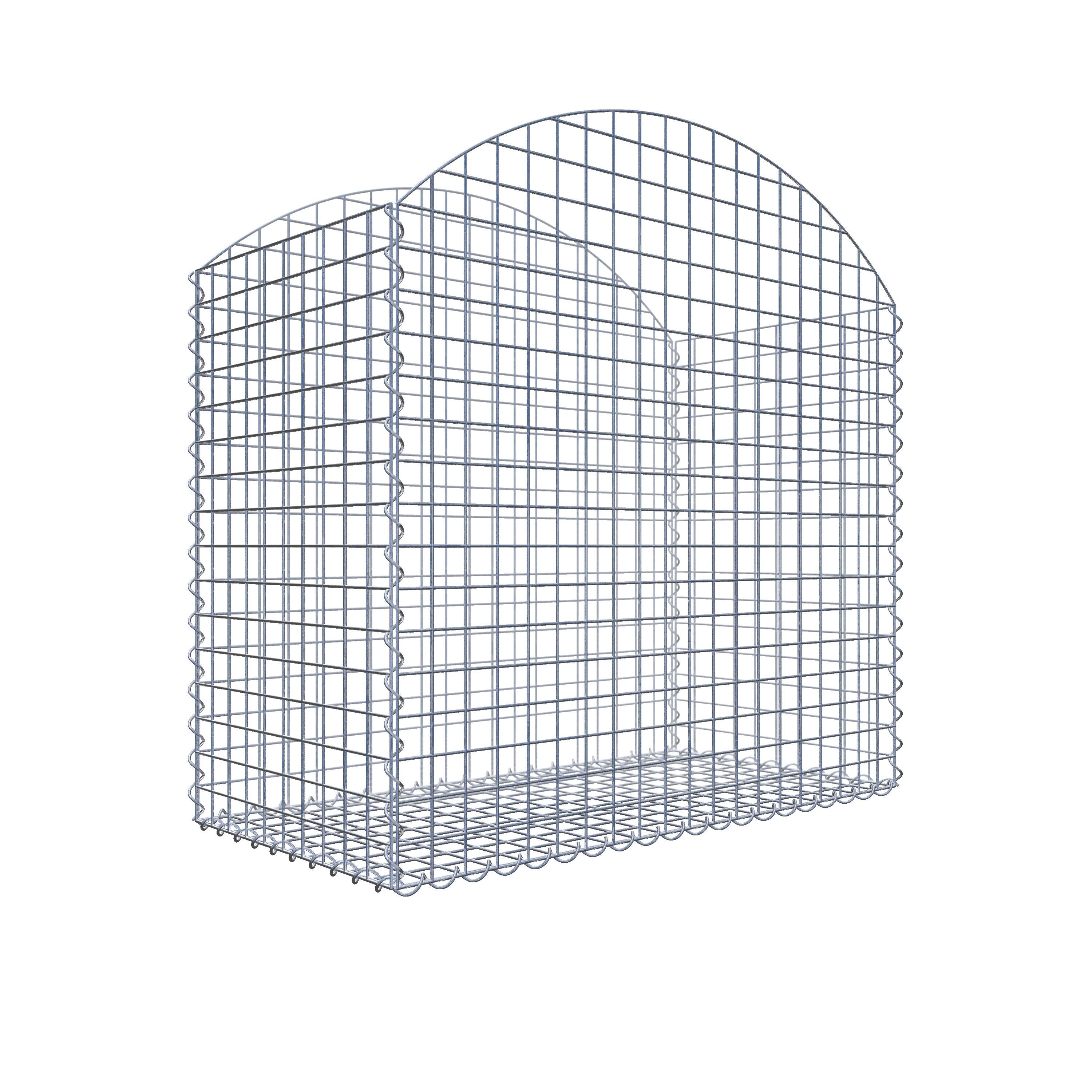 GAB0350721707317131bobbie Gabione mit Oberbogen 100 cm x 100 cm x 50 cm (L x H x T)