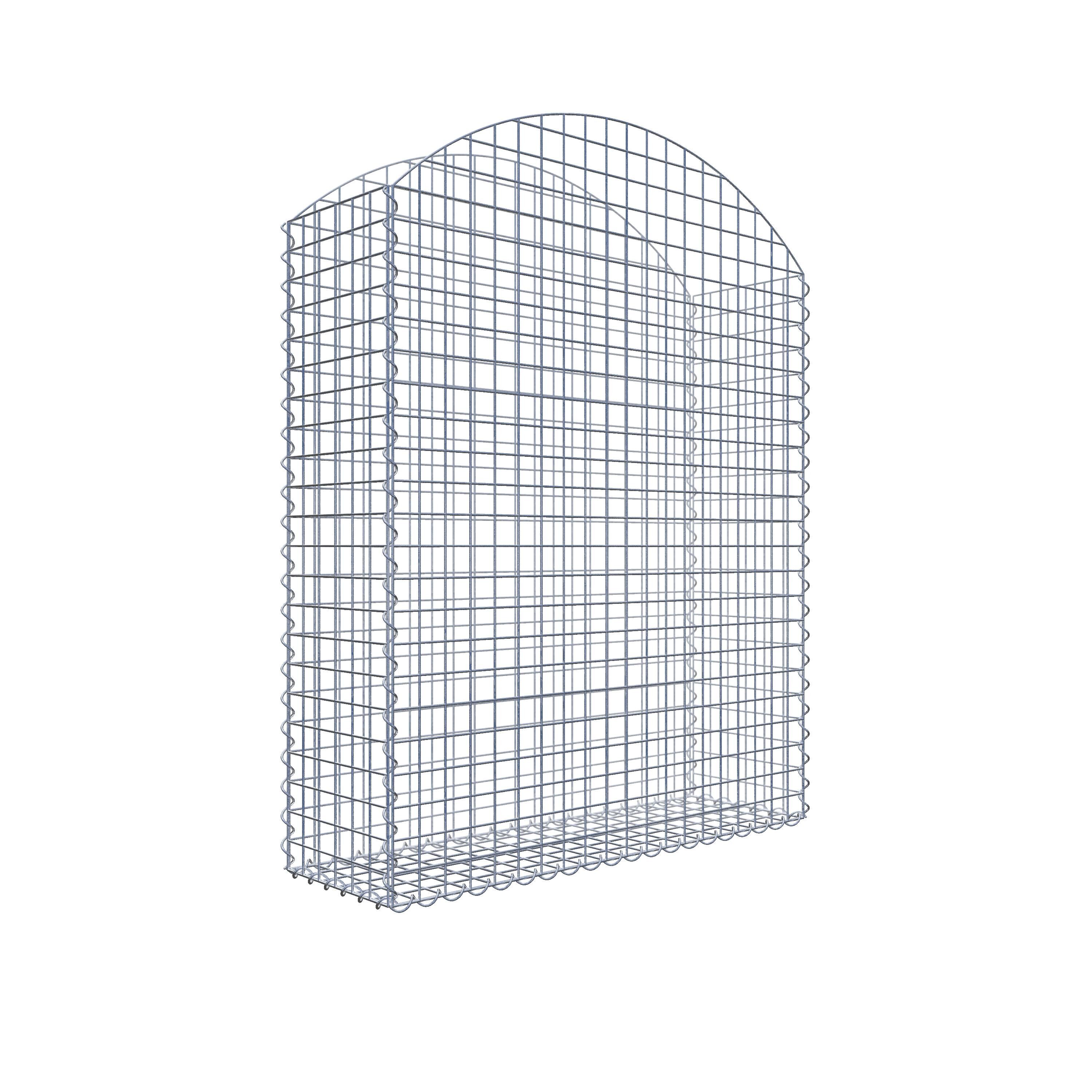 GAB0344571707317130bobbie Gabione mit Oberbogen 100 cm x 130 cm x 30 cm (L x H x T)