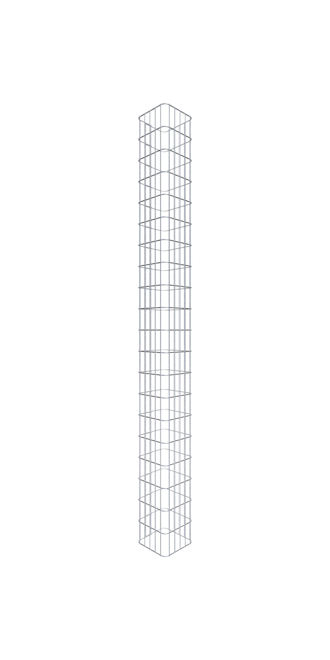Gabionensäule eckig 27  cm x 27  cm, 200 cm Höhe, MW 5 cm x 10 cm