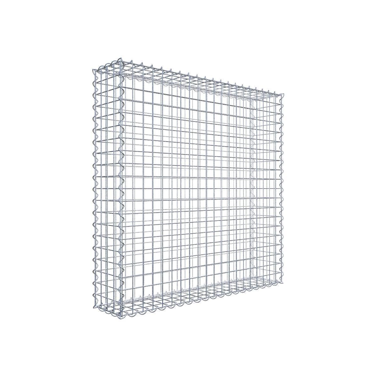 GAB040231707317120bobbie Gabione 100 cm x 100 cm x 20 cm (L x H x T), Maschenweite 5 cm x 5 cm, Spirale