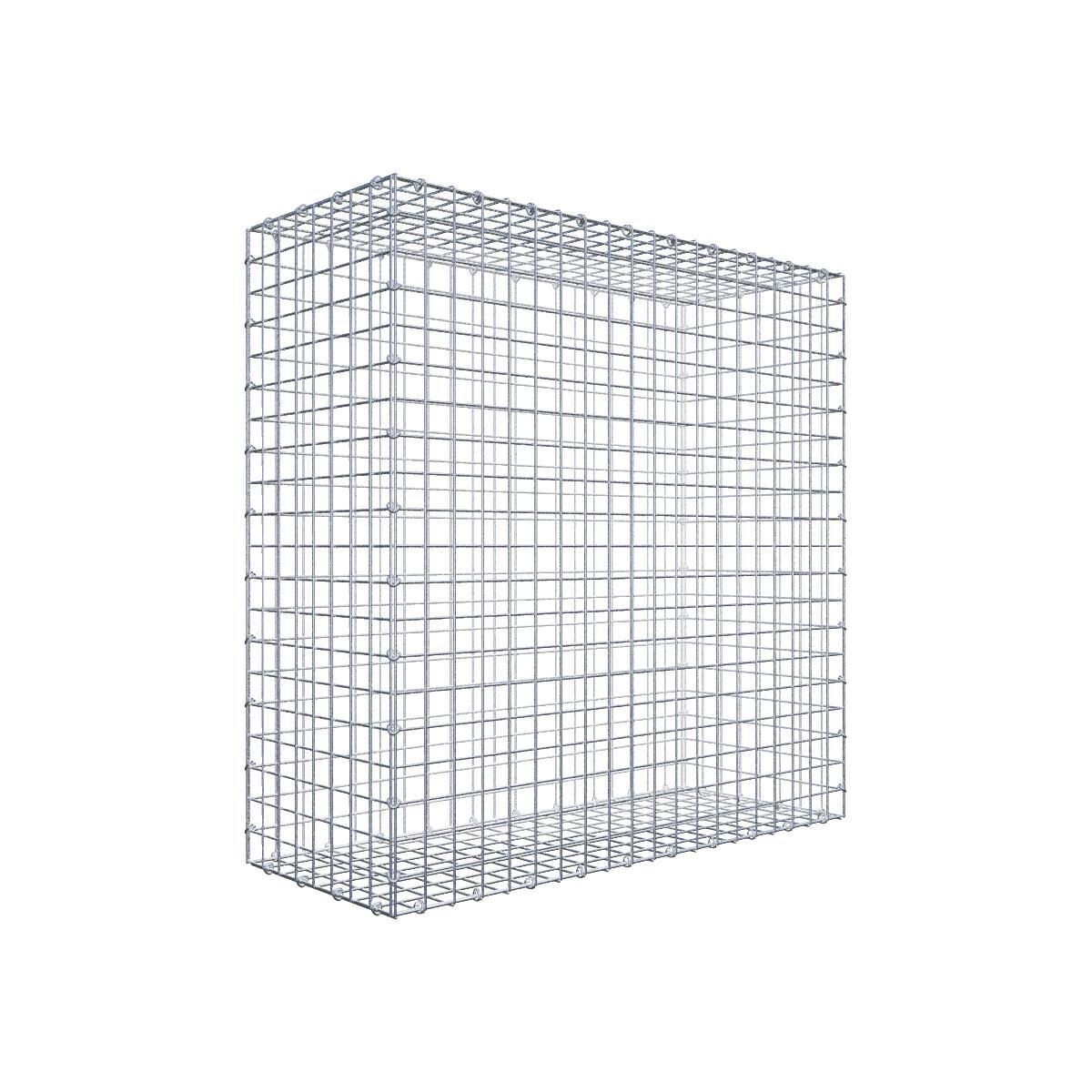 GAB0305101707317129bobbie Gabione 100 cm x 100 cm x 40 cm (L x H x T), Maschenweite 5 cm x 5 cm, C-Ring