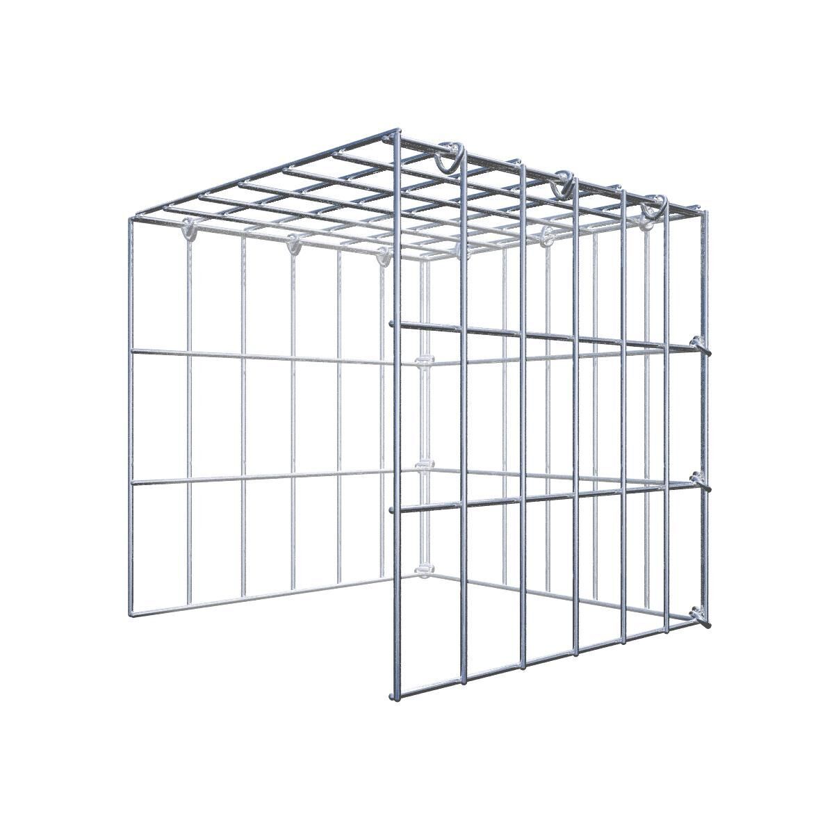 Anbaugabione Typ 4 30 cm x 30 cm x 30 cm (L x H x T), Maschenweite 5 cm x 10 cm, C-Ring