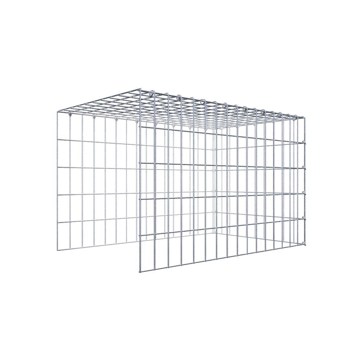 GAB0927231707317138bobbie Anbaugabione Typ 4 80 cm x 50 cm x 50 cm (L x H x T), Maschenweite 5 cm x 10 cm, C-Ring