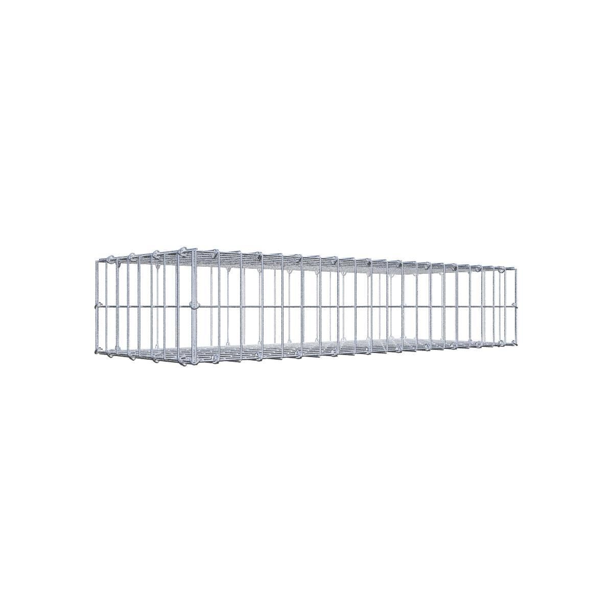 GAB0315791707317129bobbie Gabione 100 cm x 20 cm x 40 cm (L x H x T), Maschenweite 5 cm x 10 cm, C-Ring