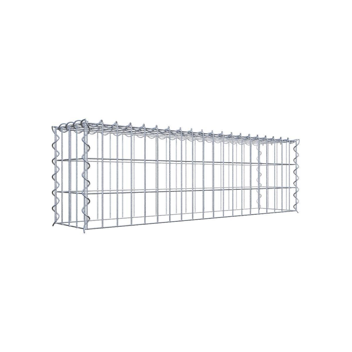 Anbaugabione Typ 3 100 cm x 30 cm x 20 cm (L x H x T), Maschenweite 5 cm x 10 cm, Spirale