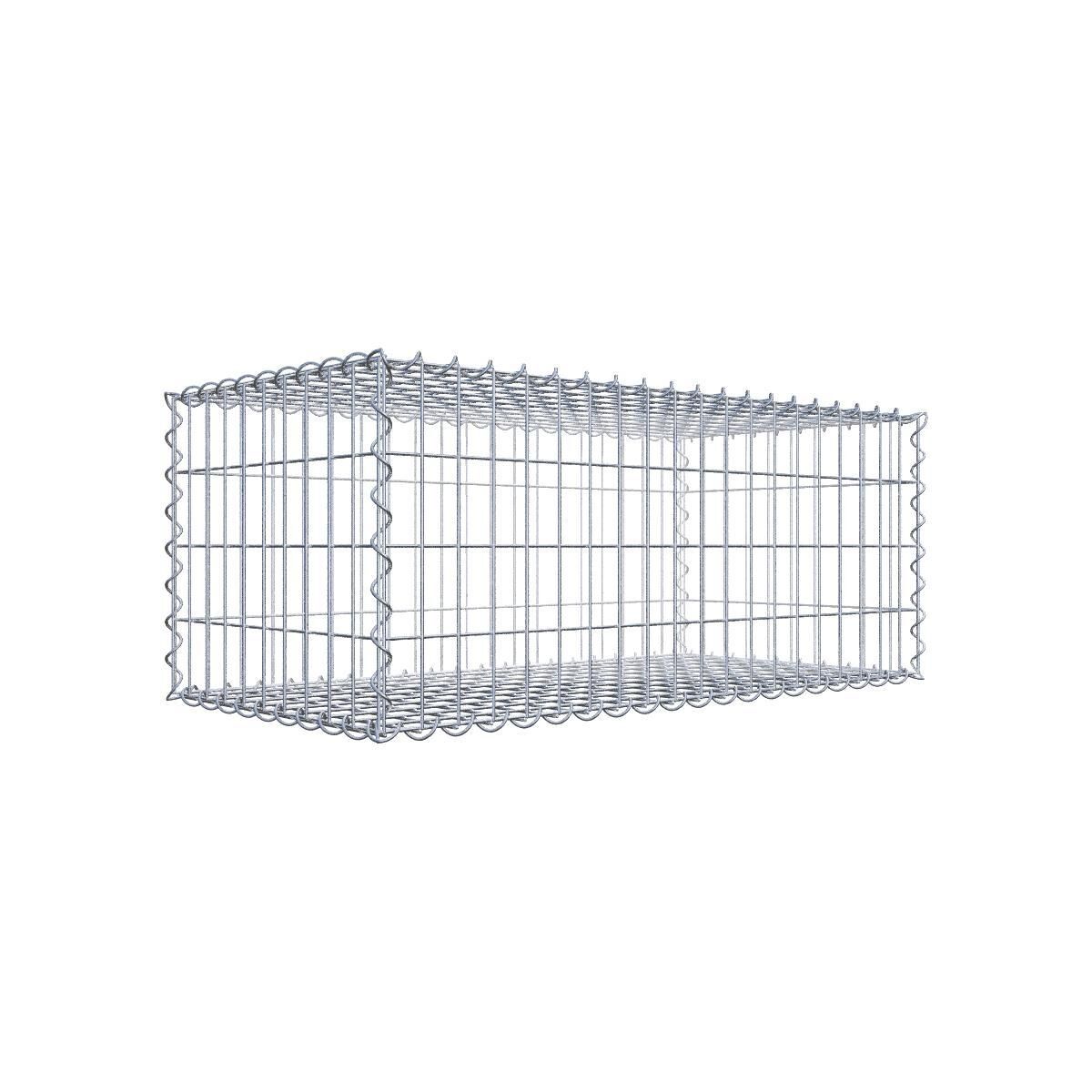 GAB02091707317118bobbie Gabione 100 cm x 40 cm x 50 cm (L x H x T), Maschenweite 5 cm x 10 cm, Spirale