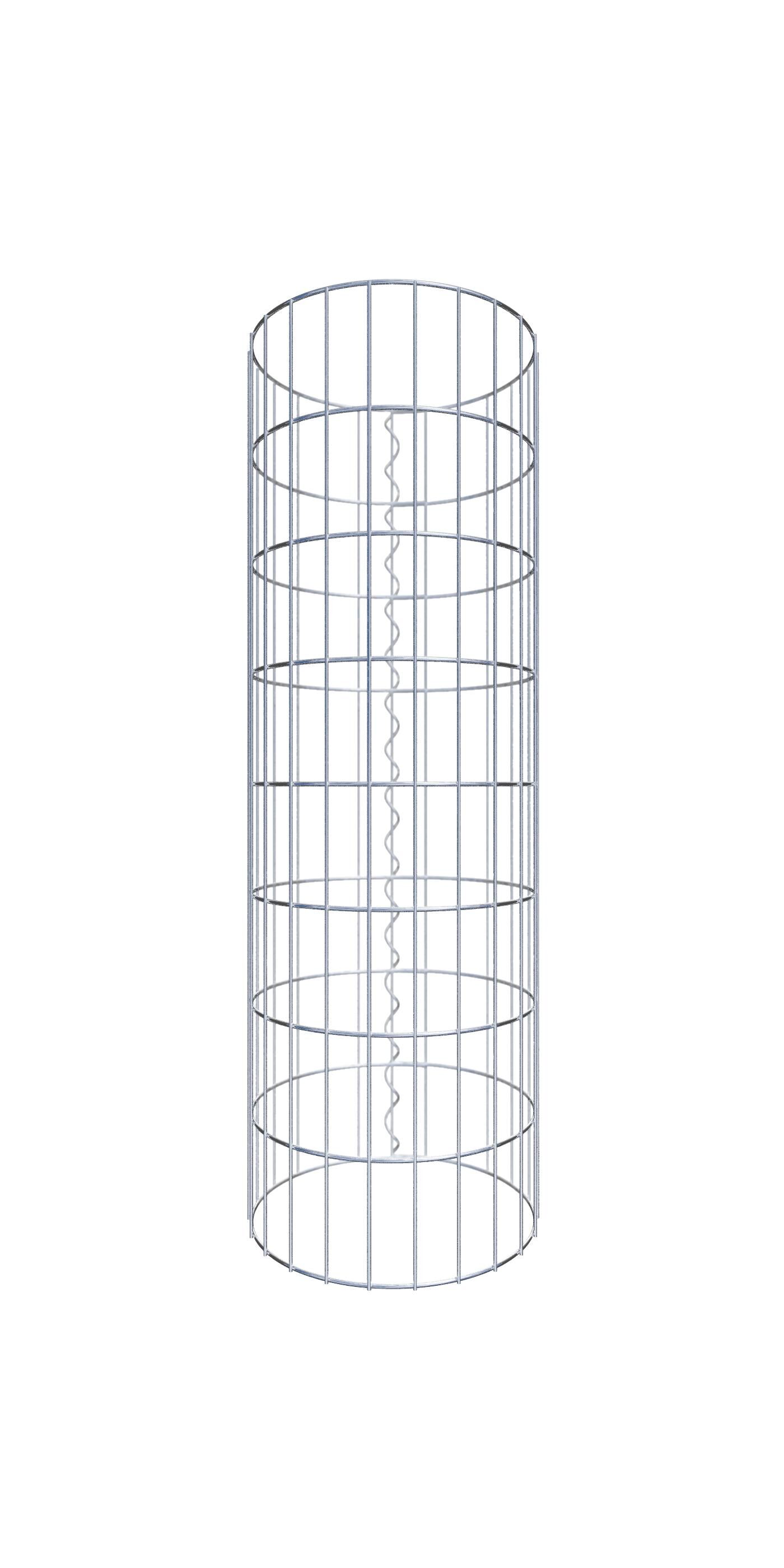 Gabionensäule rund 37  cm Durchmesser, 80  cm Höhe, Maschenweite 5 cm x 10 cm