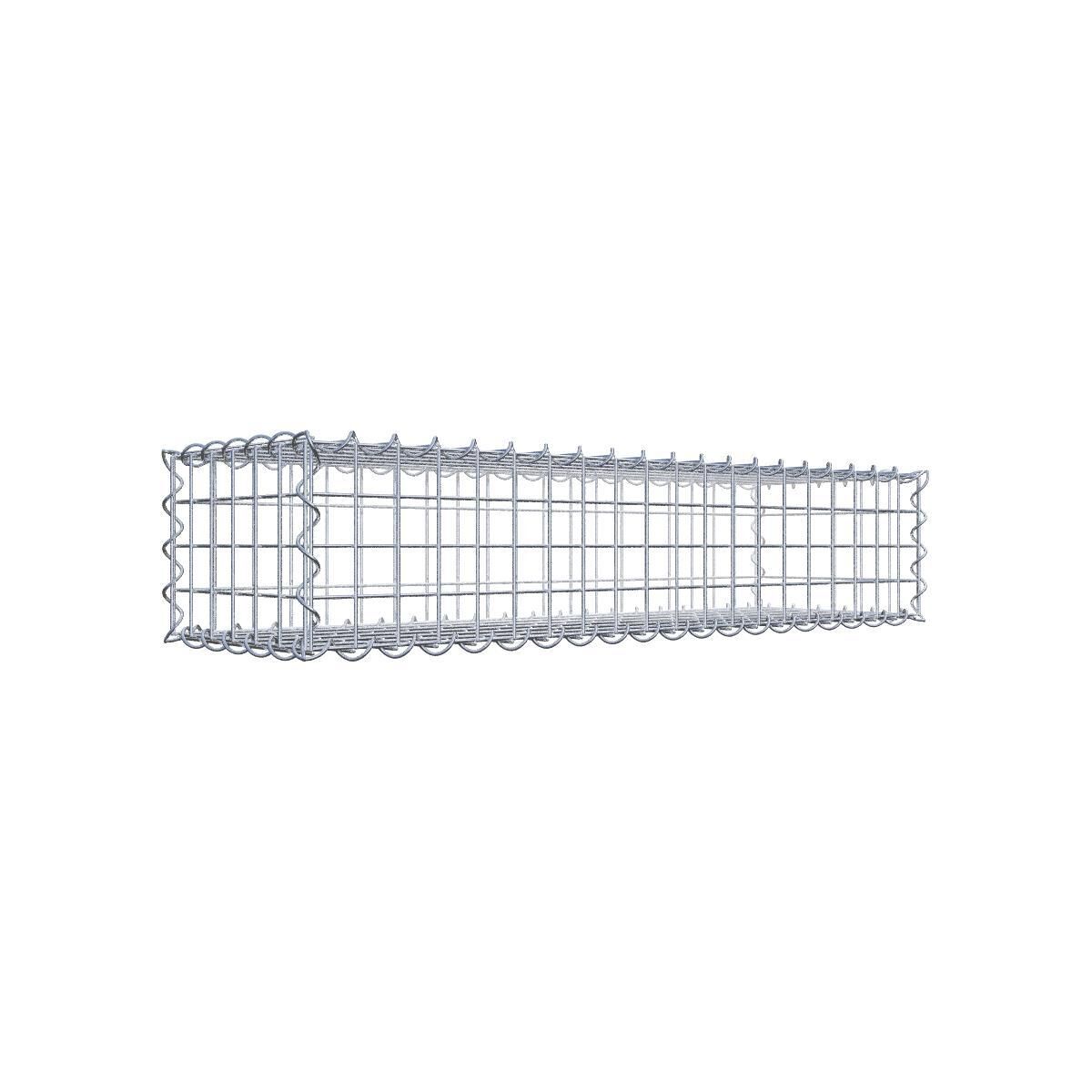 Gabione 100 cm x 20 cm x 30 cm (L x H x T), Maschenweite 5 cm x 5 cm, Spirale