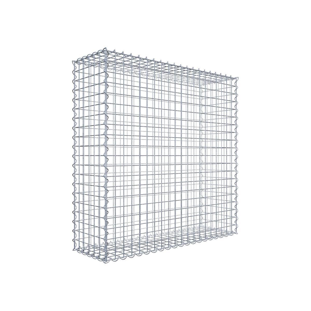 Gabione 100 cm x 100 cm x 30 cm (L x H x T), Maschenweite 5 cm x 5 cm, Spirale