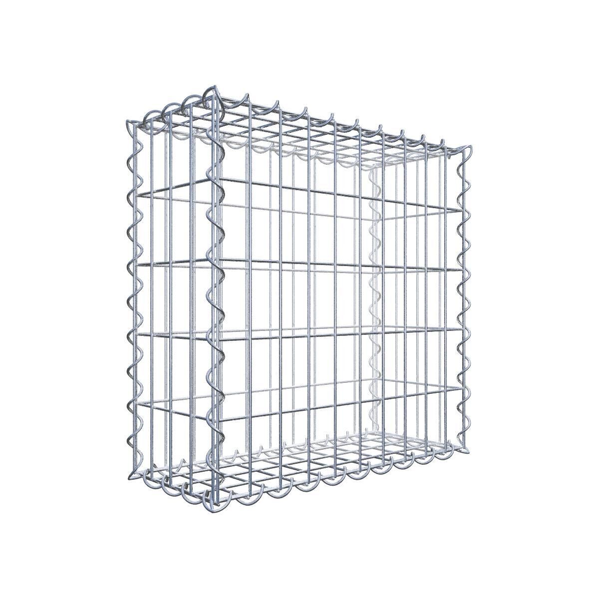 GAB0251707317117bobbie Gabione 50 cm x 50 cm x 20 cm (L x H x T), Maschenweite 5 cm x 10 cm, Spirale