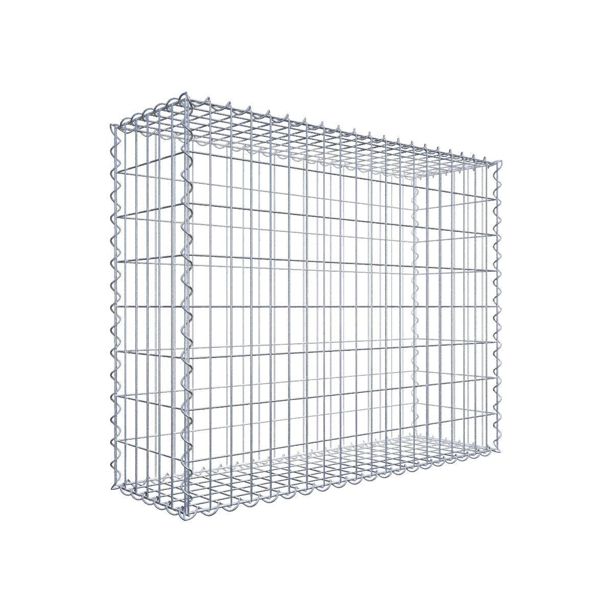 Gabione 100 cm x 80 cm x 30 cm (L x H x T), Maschenweite 5 cm x 10 cm, Spirale