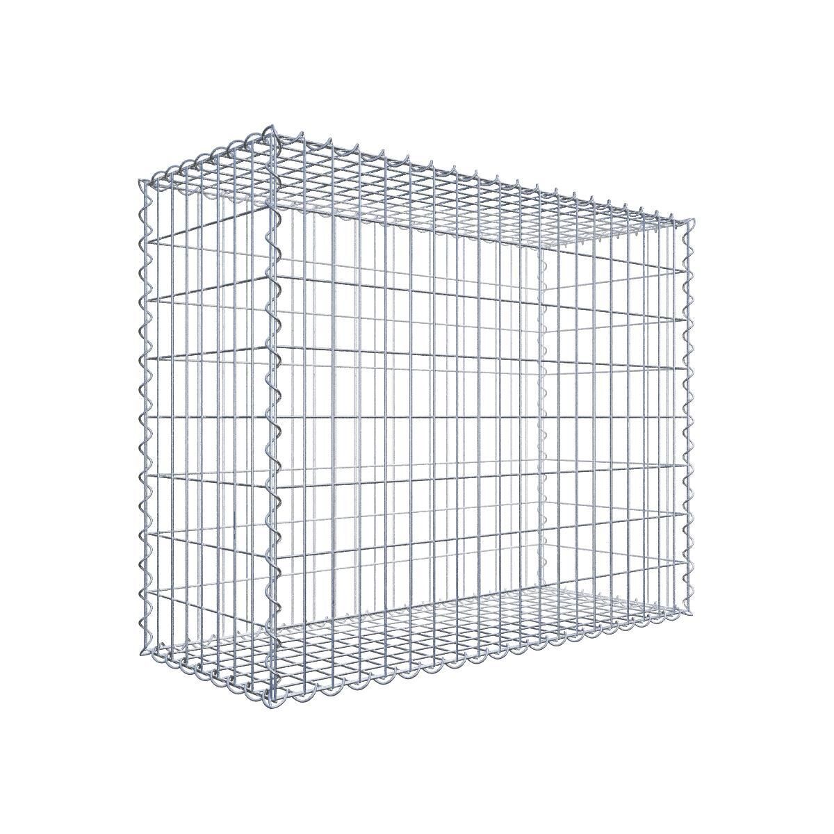 Gabione 100 cm x 80 cm x 40 cm (L x H x T), Maschenweite 5 cm x 10 cm, Spirale