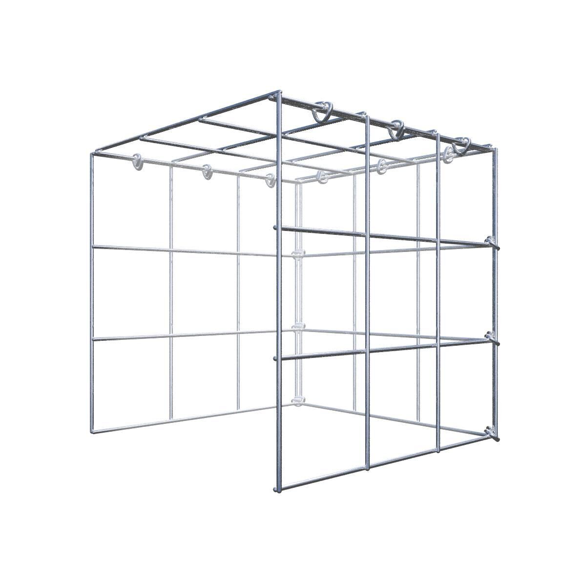 Anbaugabione Typ 4 30 cm x 30 cm x 30 cm (L x H x T), Maschenweite 10 cm x 10 cm, C-Ring