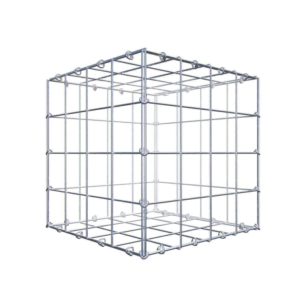 Gabione 40 cm x 40 cm x 40 cm (L x H x T), Maschenweite 10 cm x 10 cm, C-Ring