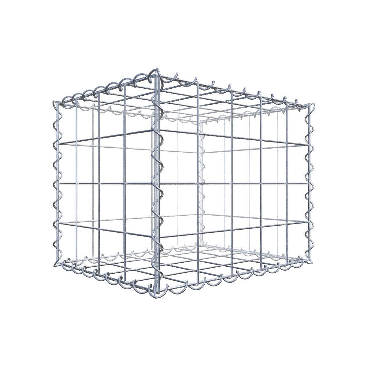 GAB0189071707317127bobbie Gabione 50 cm x 40 cm x 40 cm (L x H x T), Maschenweite 10 cm x 10 cm, Spirale