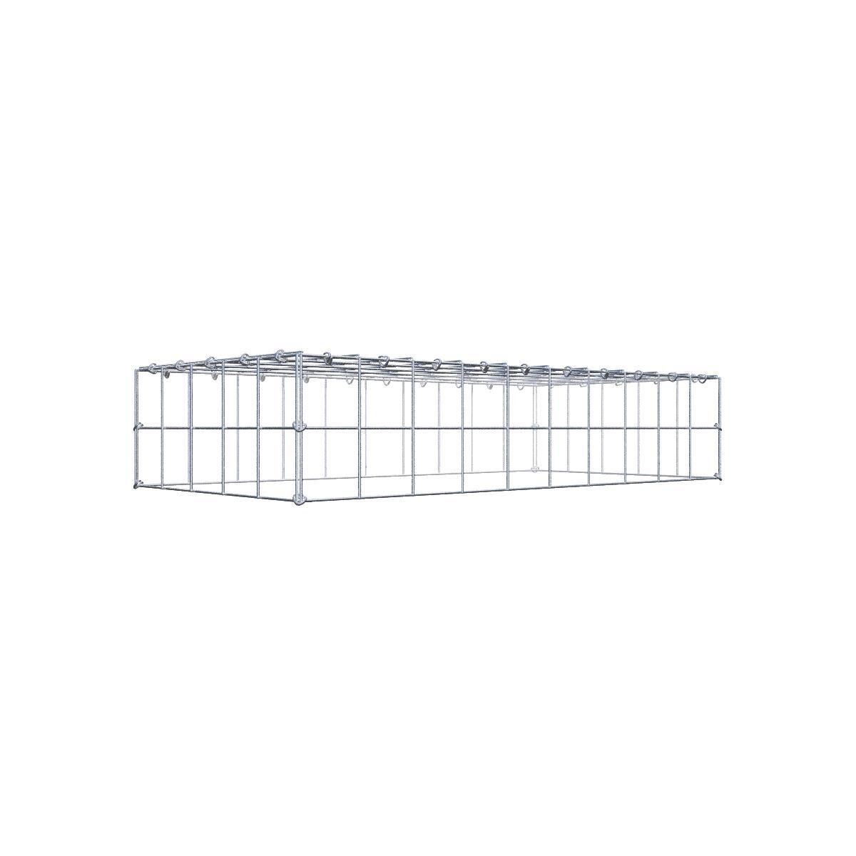 Anbaugabione Typ 3 100 cm x 20 cm x 50 cm (L x H x T), Maschenweite 10 cm x 10 cm, C-Ring